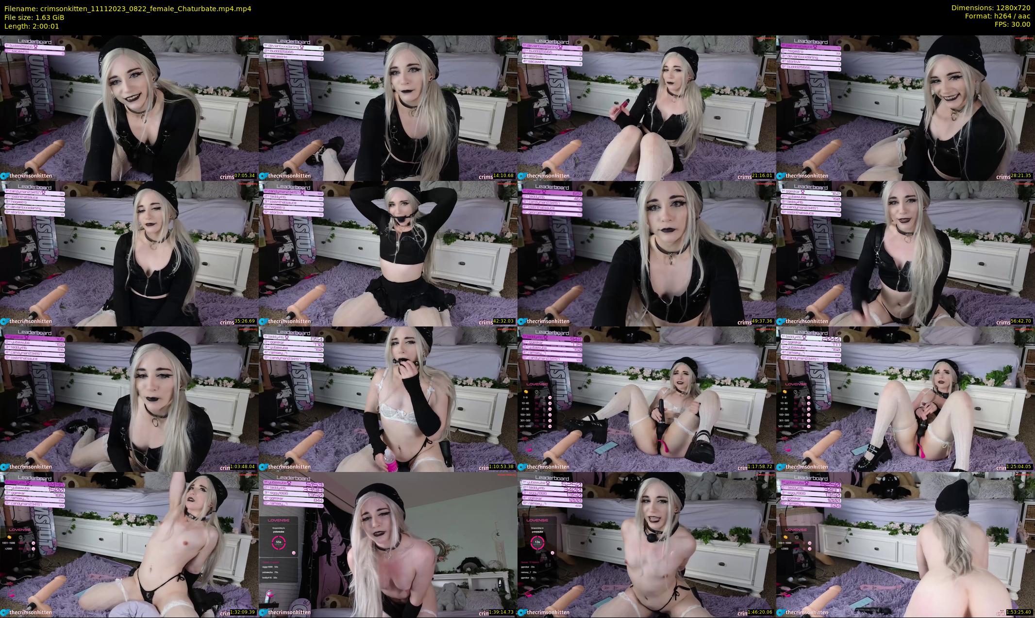 crimsonkitten — 121 minute Chaturbate female cam show recording, 720p, Nov 11, 2023