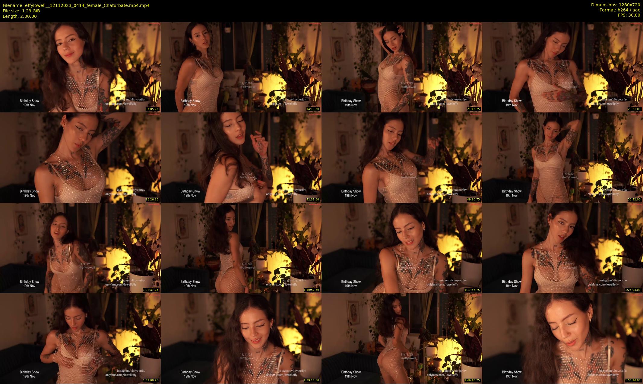 effylowell_ — 120 minute Chaturbate female cam show recording, 720p, Nov 12, 2023