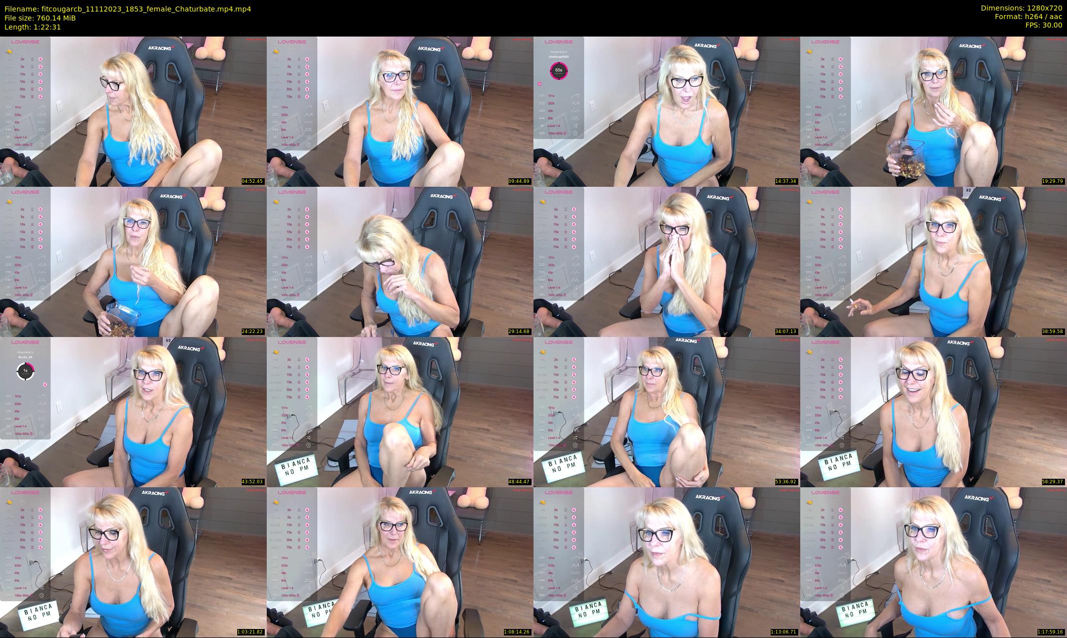 fitcougarcb — 83 minute Chaturbate female cam show recording, 720p, Nov 11, 2023