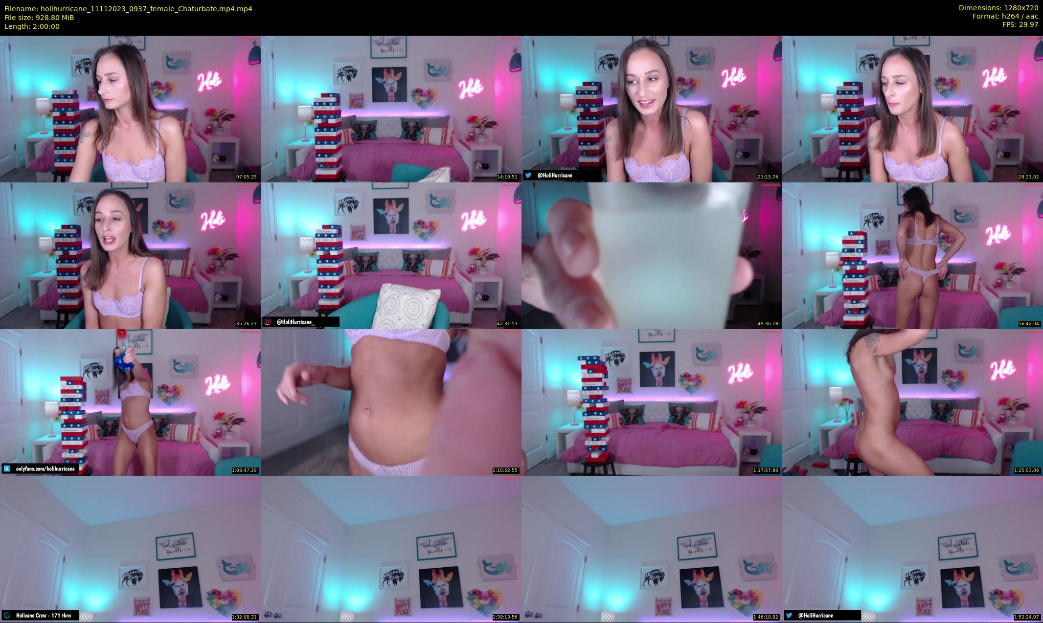 holihurricane — 120 minute Chaturbate female cam show recording, 720p, Nov 11, 2023