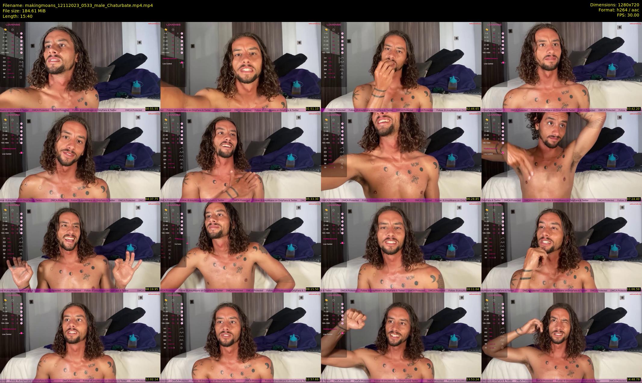 makingmoans — 16 minute Chaturbate male cam show recording, 720p, Nov 12, 2023