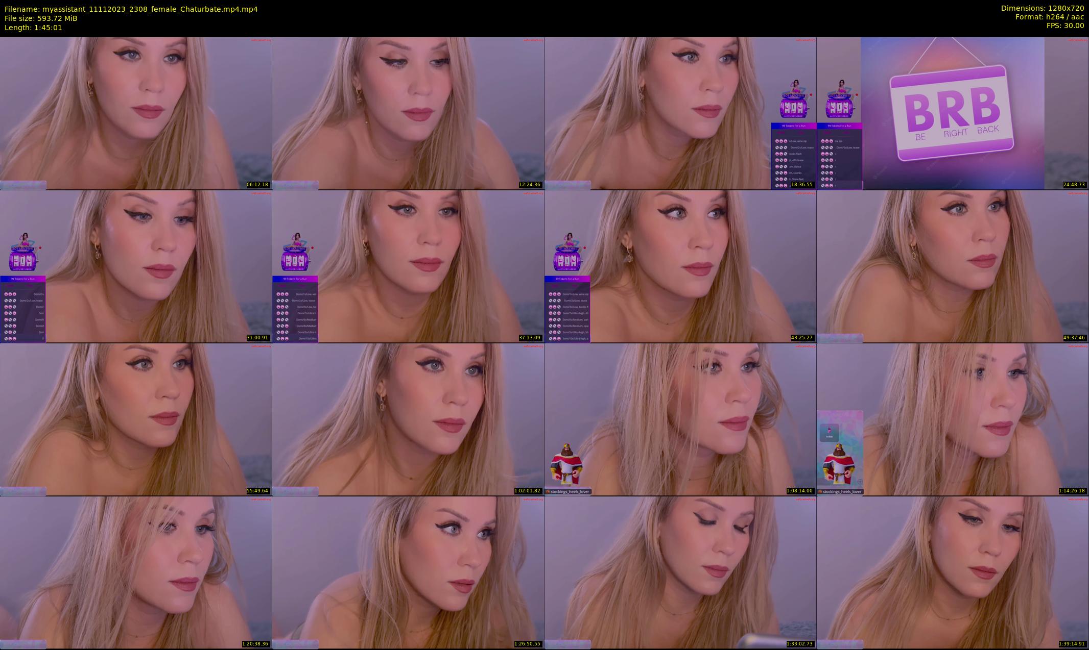 myassistant — 106 minute Chaturbate female cam show recording, 720p, Nov 11, 2023