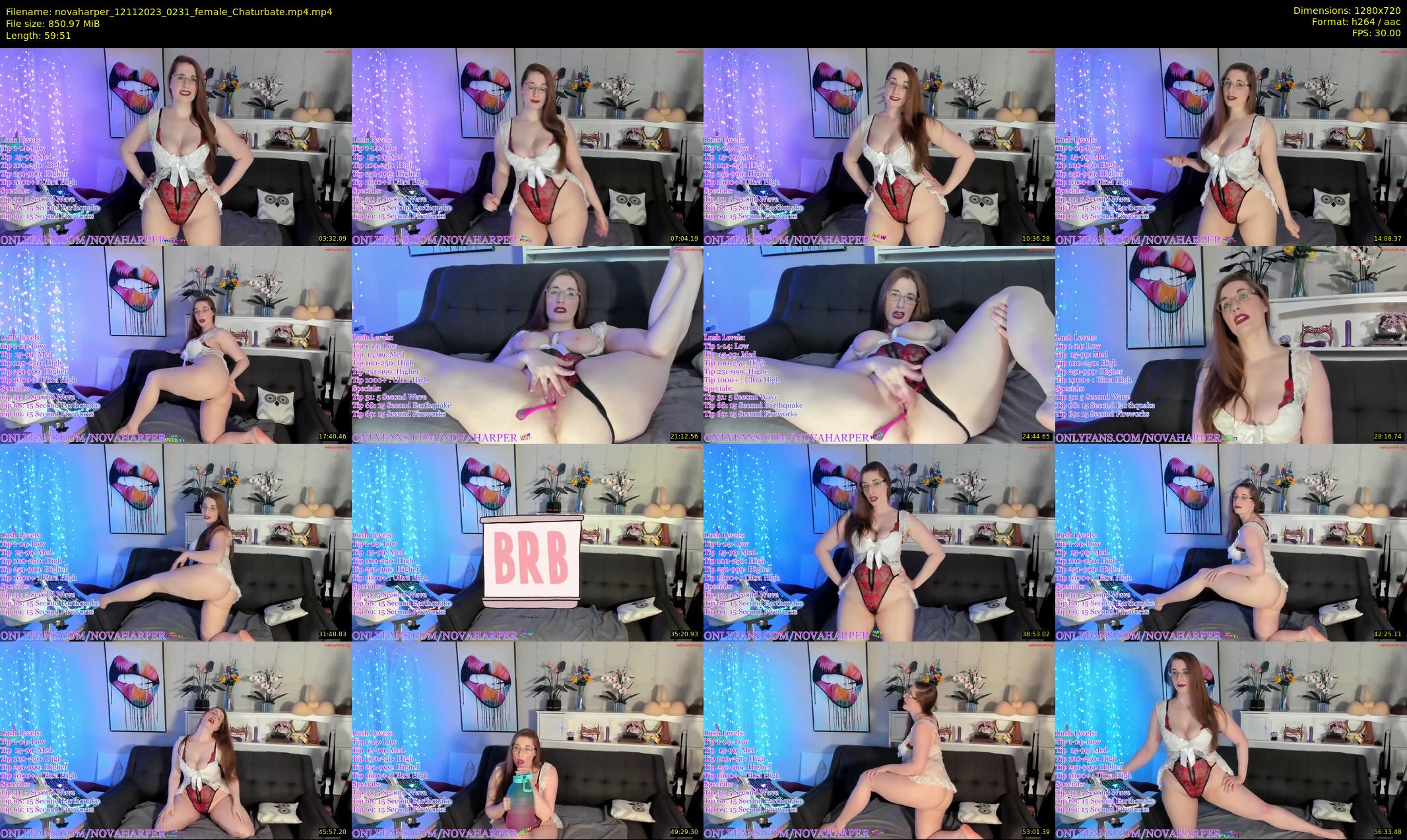 novaharper — 60 minute Chaturbate female cam show recording, 720p, Nov 12, 2023