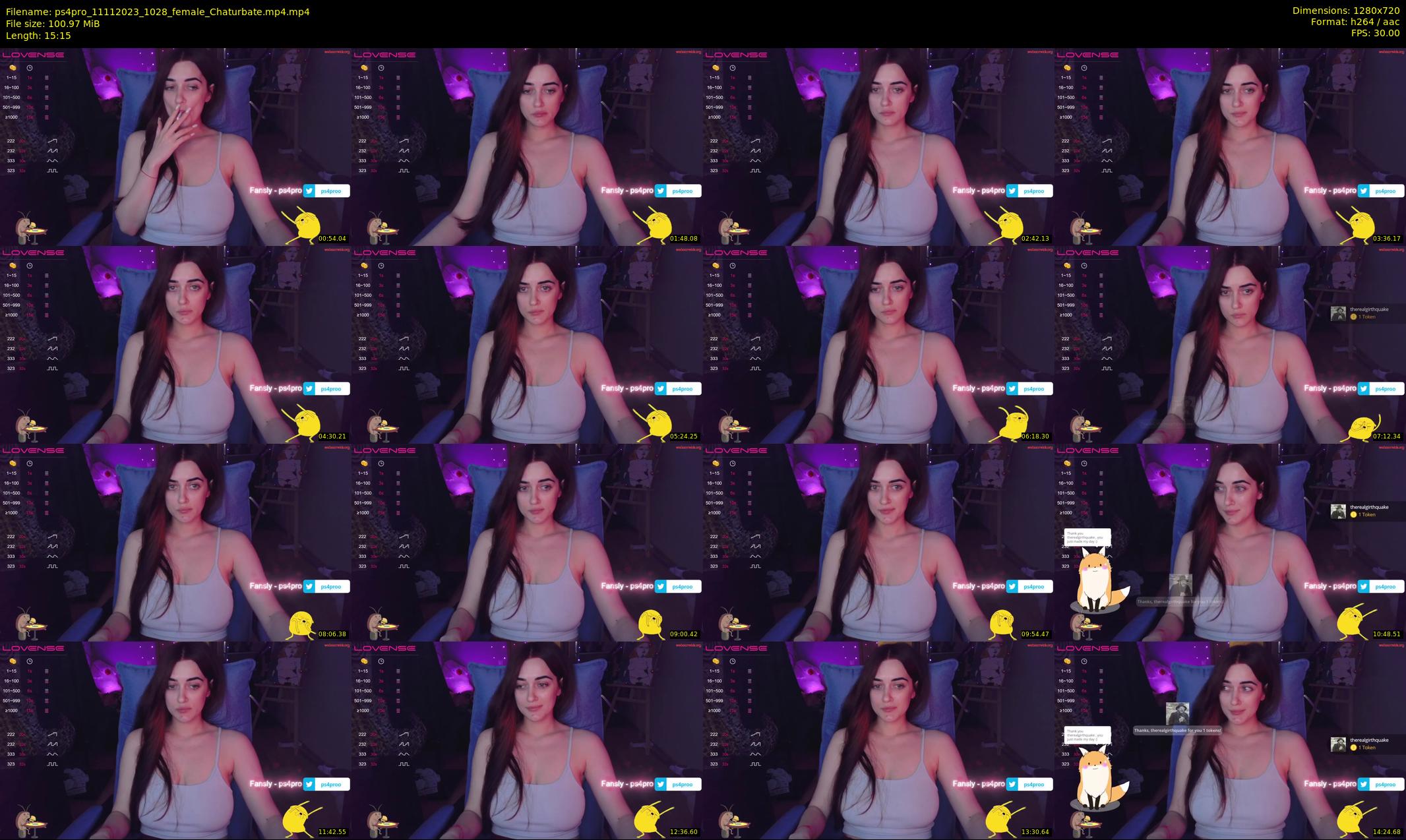 ps4pro — 16 minute Chaturbate female cam show recording, 720p, Nov 11, 2023