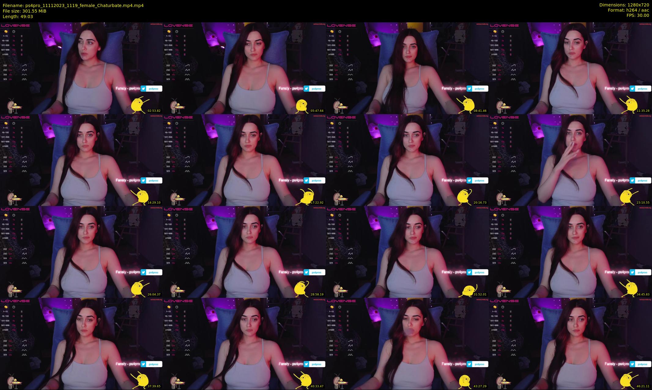 ps4pro — 50 minute Chaturbate female cam show recording, 720p, Nov 11, 2023