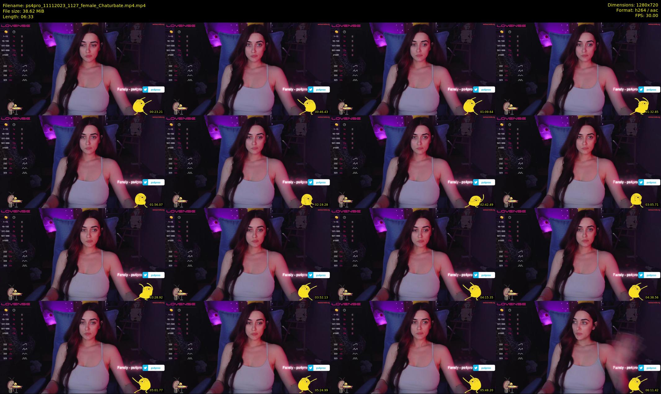 ps4pro — 7 minute Chaturbate female cam show recording, 720p, Nov 11, 2023