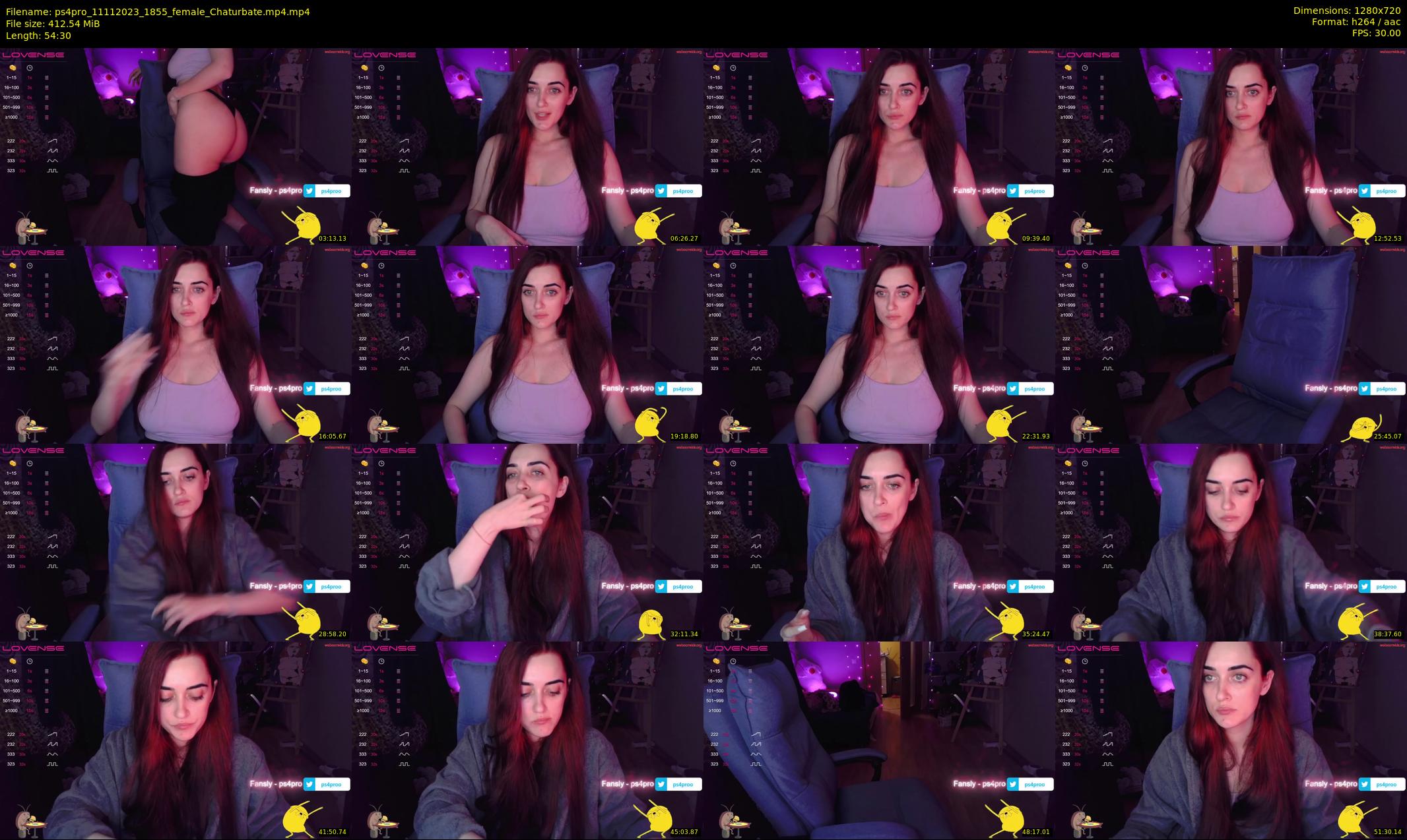 ps4pro — 55 minute Chaturbate female cam show recording, 720p, Nov 11, 2023