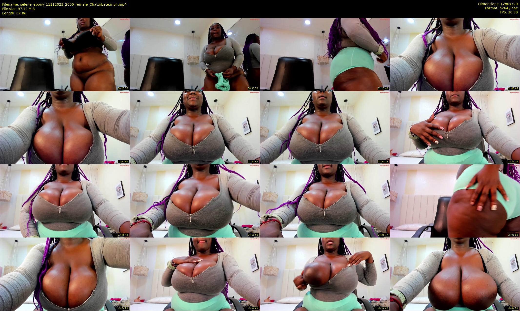 selene_ebony — 8 minute Chaturbate female cam show recording, 720p, Nov 11, 2023