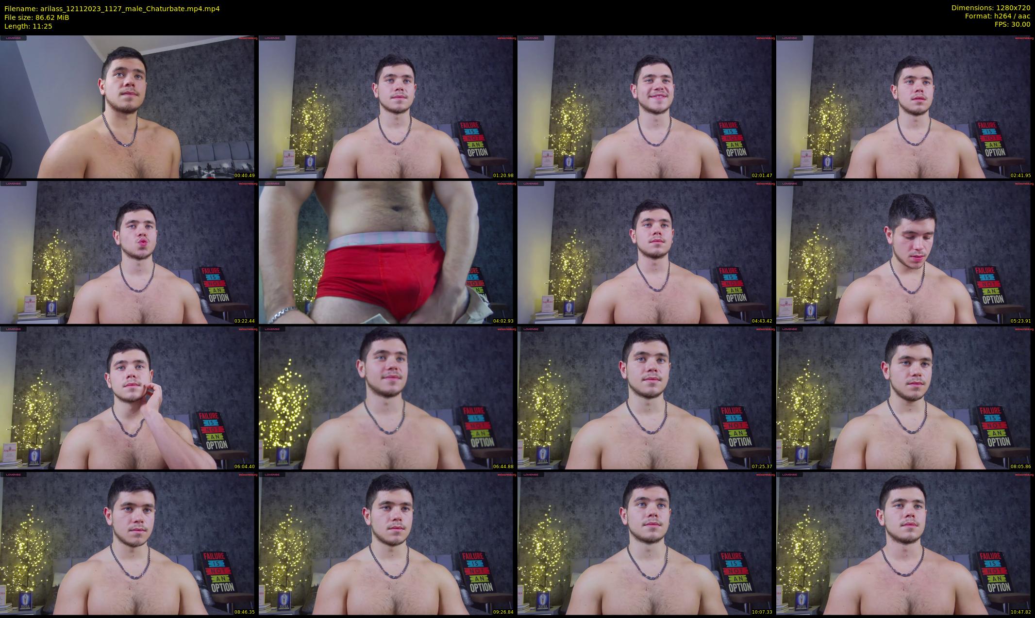 arilass — 12 minute Chaturbate male cam show recording, 720p, Nov 12, 2023