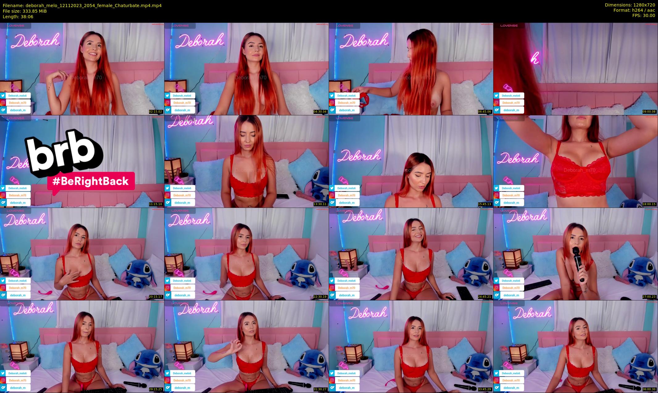 deborah_melo — 39 minute Chaturbate female cam show recording, 720p, Nov 12, 2023
