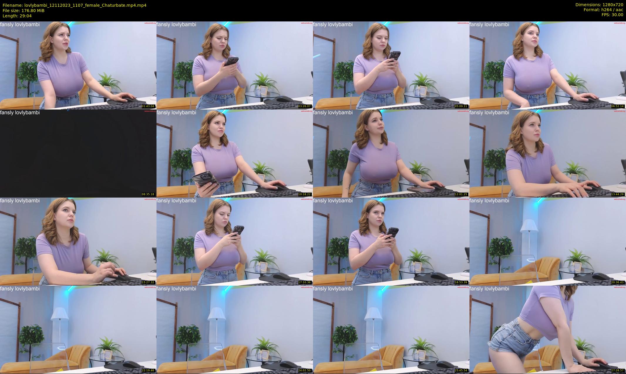 lovlybambi — 30 minute Chaturbate female cam show recording, 720p, Nov 12, 2023