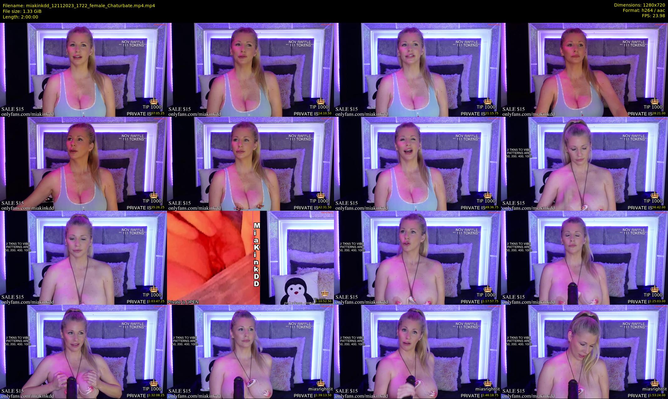 miakinkdd — 120 minute Chaturbate female cam show recording, 720p, Nov 12, 2023
