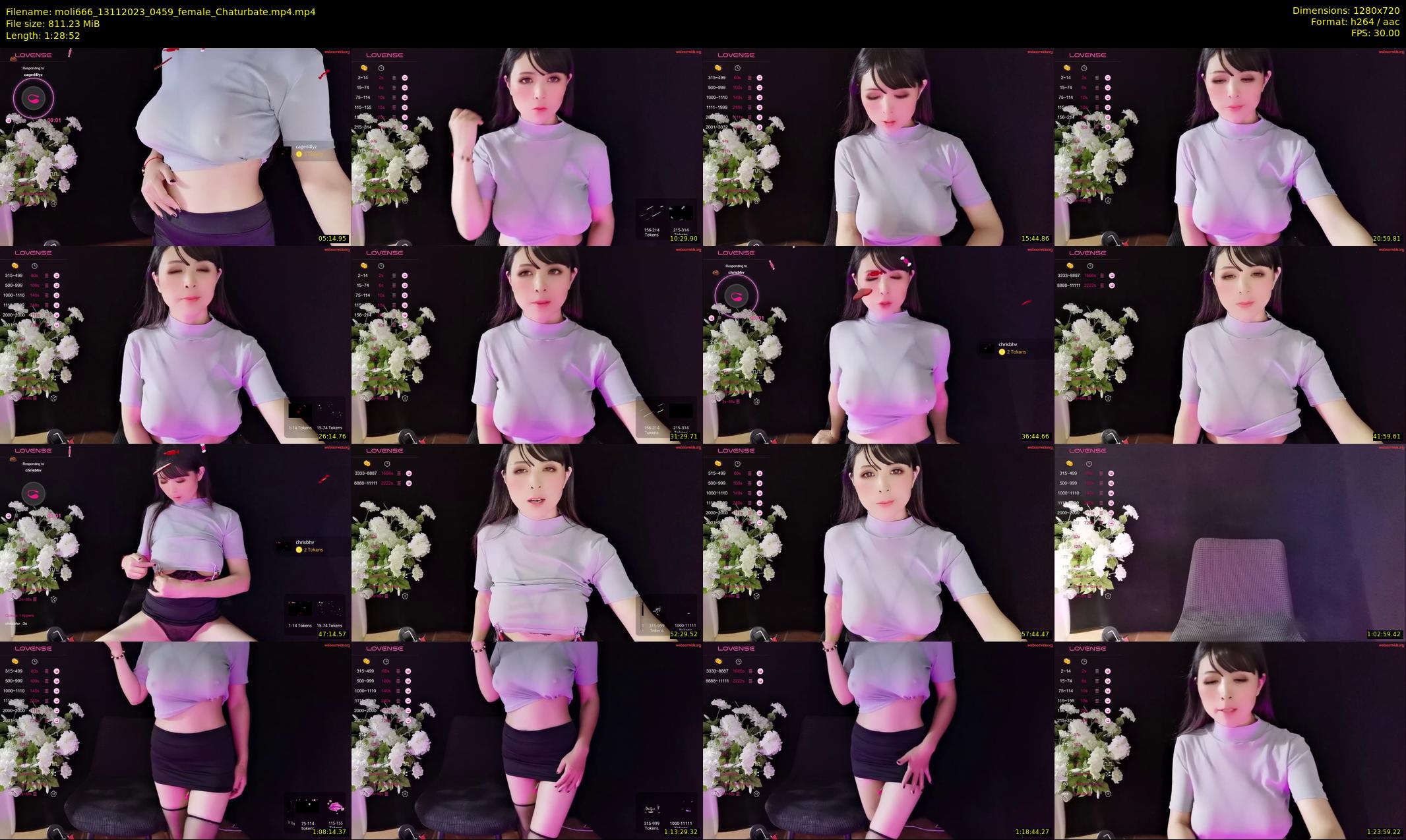 moli666 — 89 minute Chaturbate female cam show recording, 720p, Nov 13, 2023