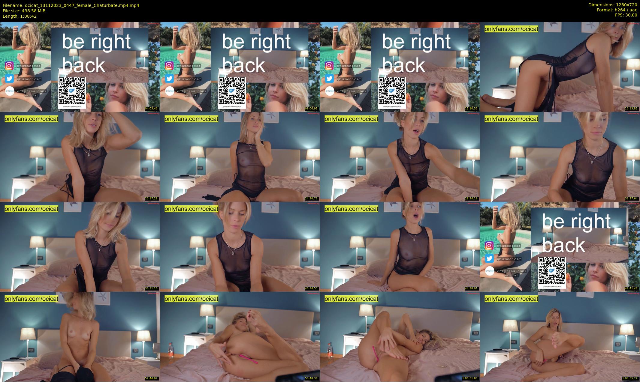 ocicat — 69 minute Chaturbate female cam show recording, 720p, Nov 13, 2023