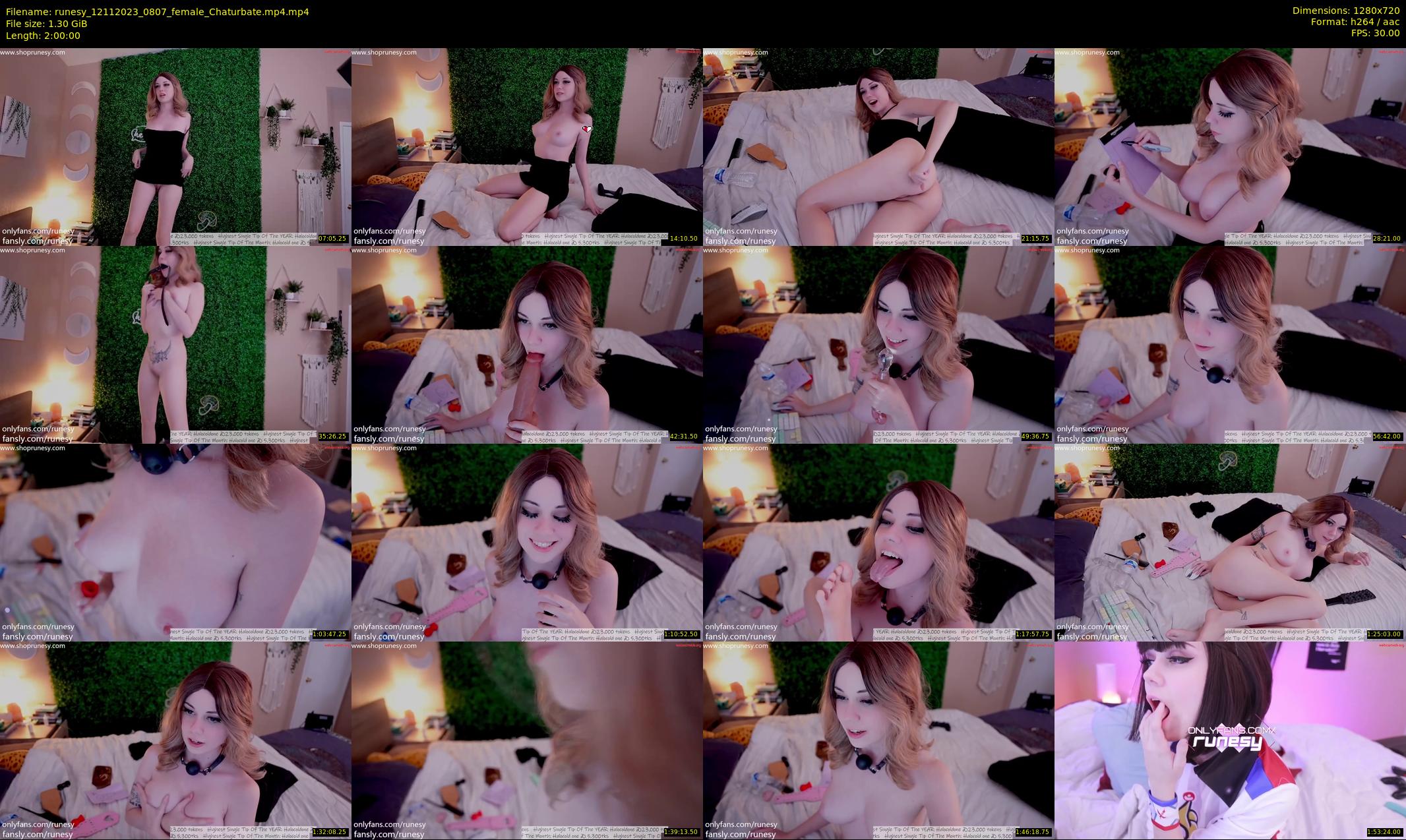 runesy — 120 minute Chaturbate female cam show recording, 720p, Nov 12, 2023