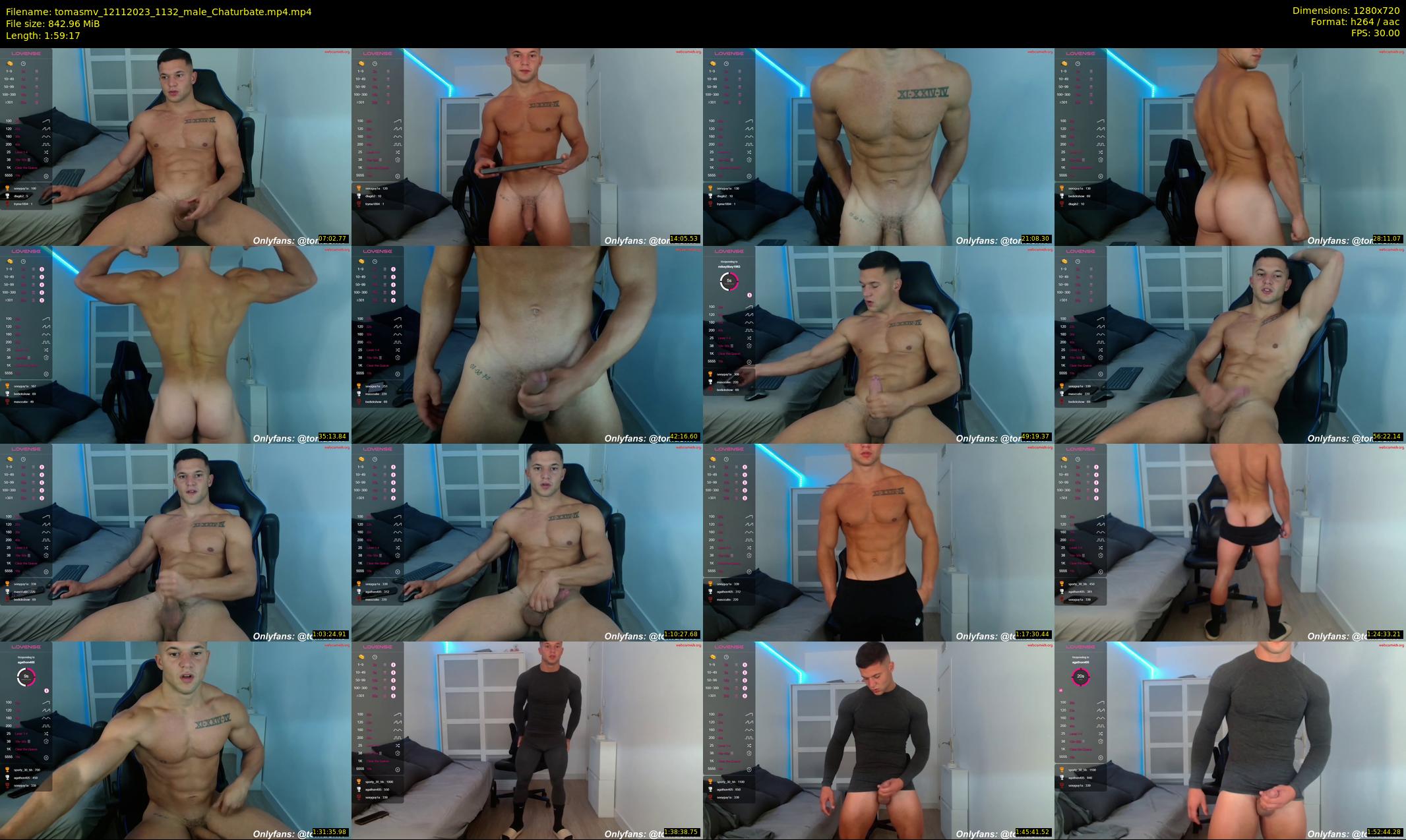 tomasmv — 120 minute Chaturbate male cam show recording, 720p, Nov 12, 2023