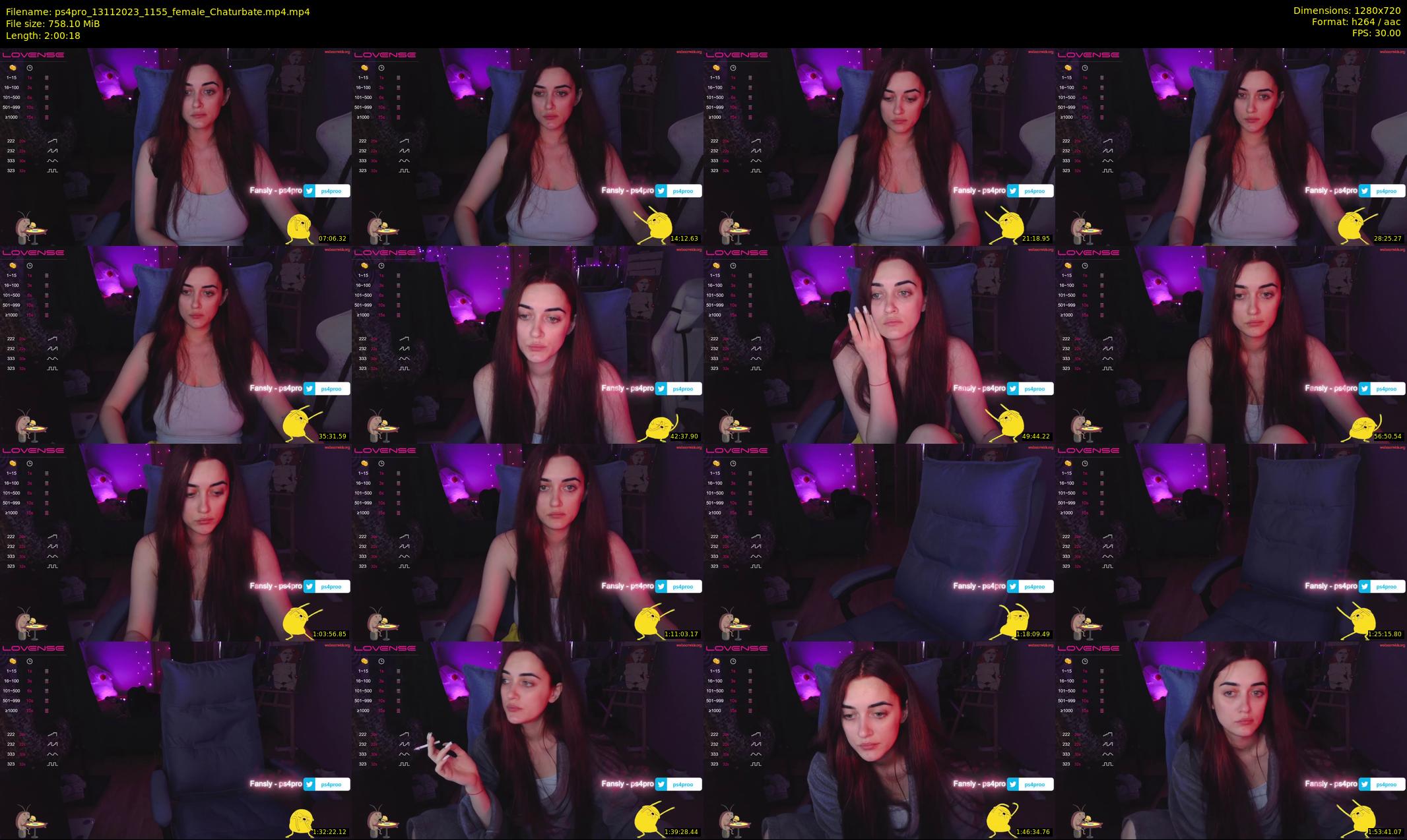 ps4pro — 121 minute Chaturbate female cam show recording, 720p, Nov 13, 2023