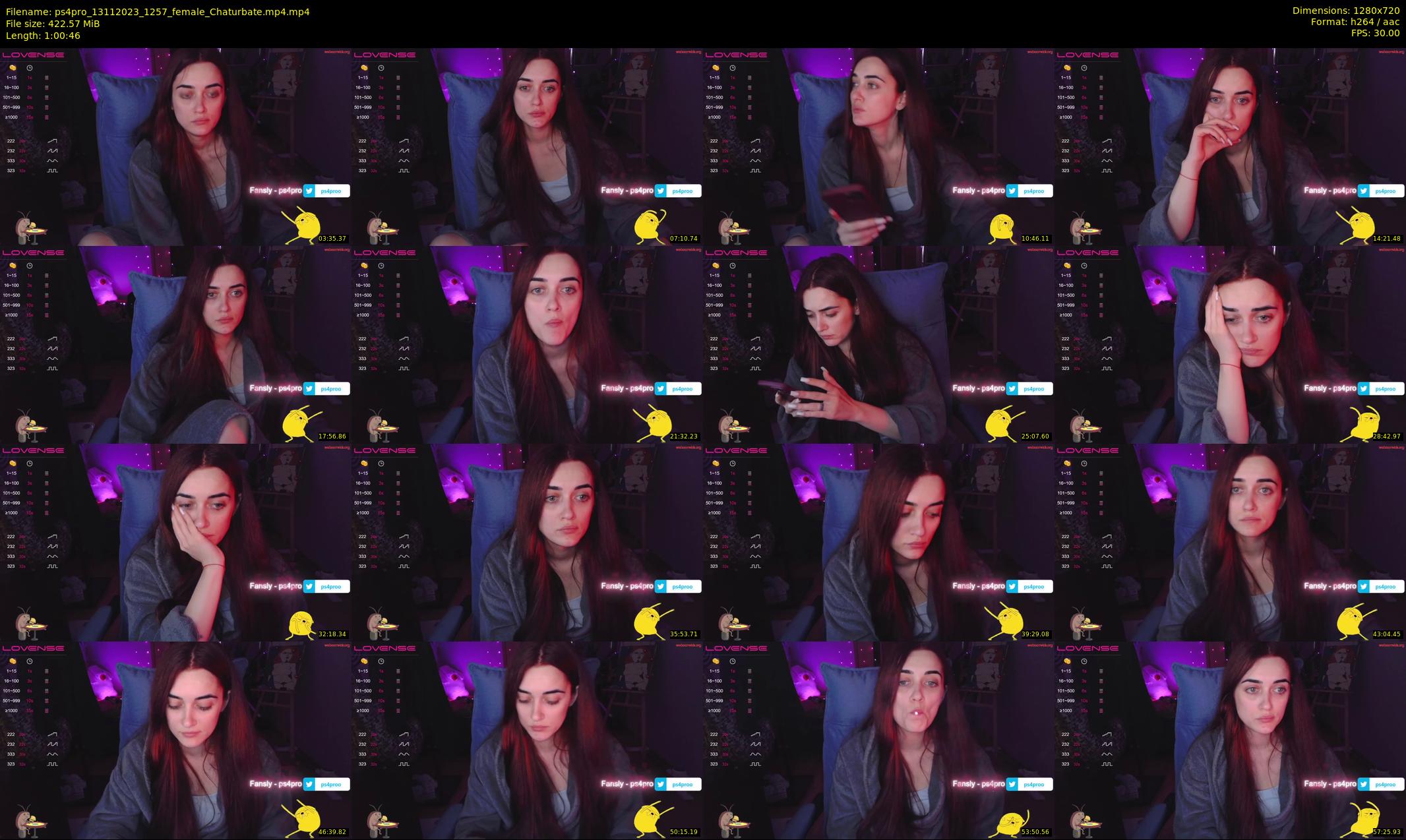 ps4pro — 61 minute Chaturbate female cam show recording, 720p, Nov 13, 2023