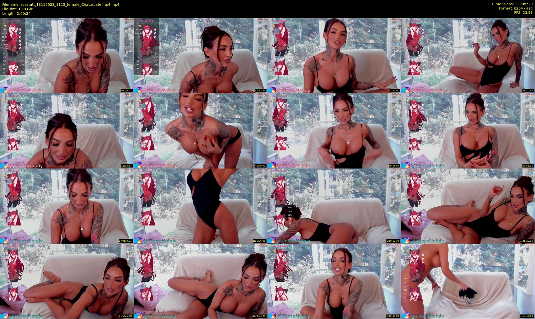 rosetatt — 121 minute Chaturbate female cam show recording, 720p, Nov 13, 2023