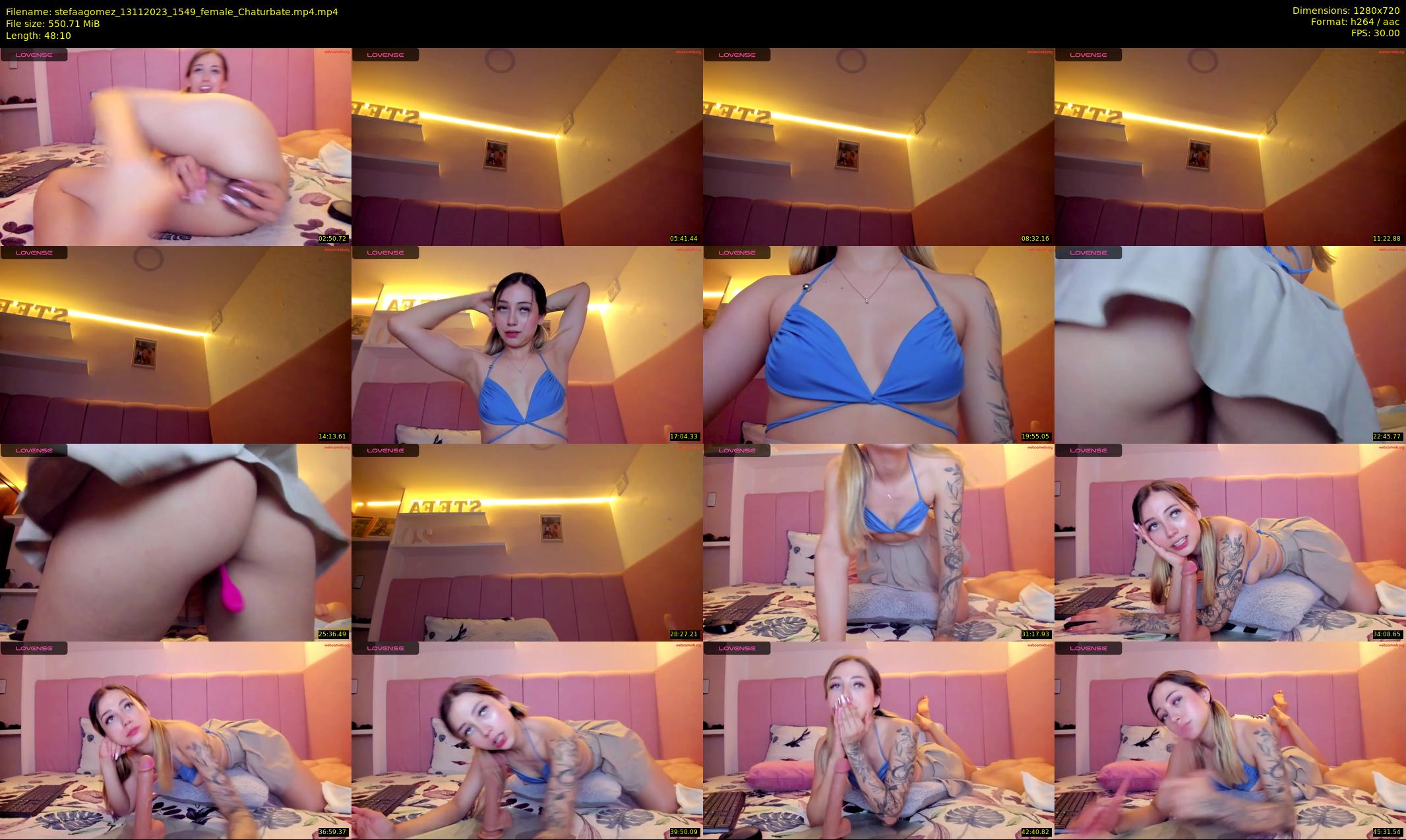 stefaagomez — 49 minute Chaturbate female cam show recording, 720p, Nov 13, 2023