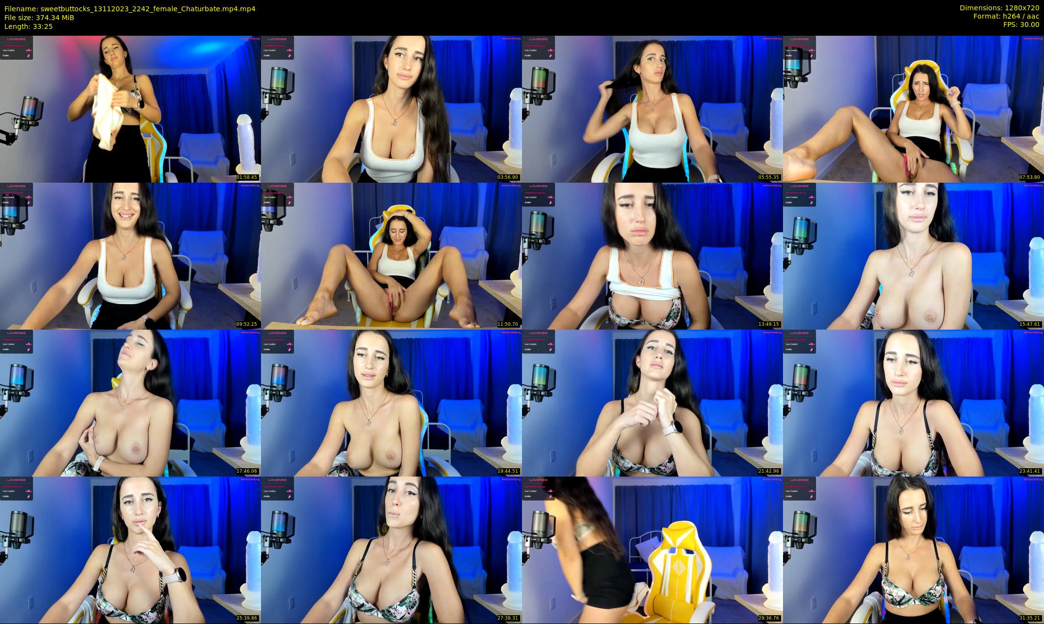 sweetbuttocks — 34 minute Chaturbate female cam show recording, 720p, Nov 13, 2023