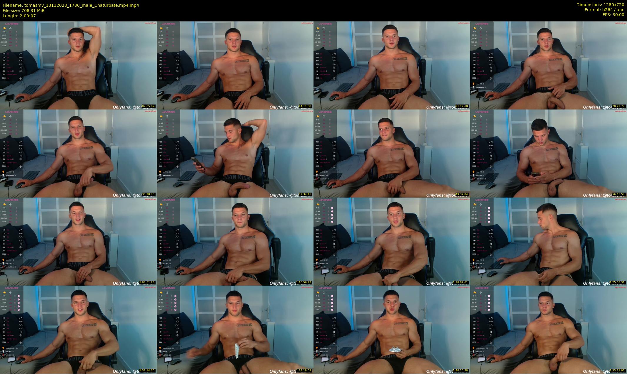 tomasmv — 121 minute Chaturbate male cam show recording, 720p, Nov 13, 2023