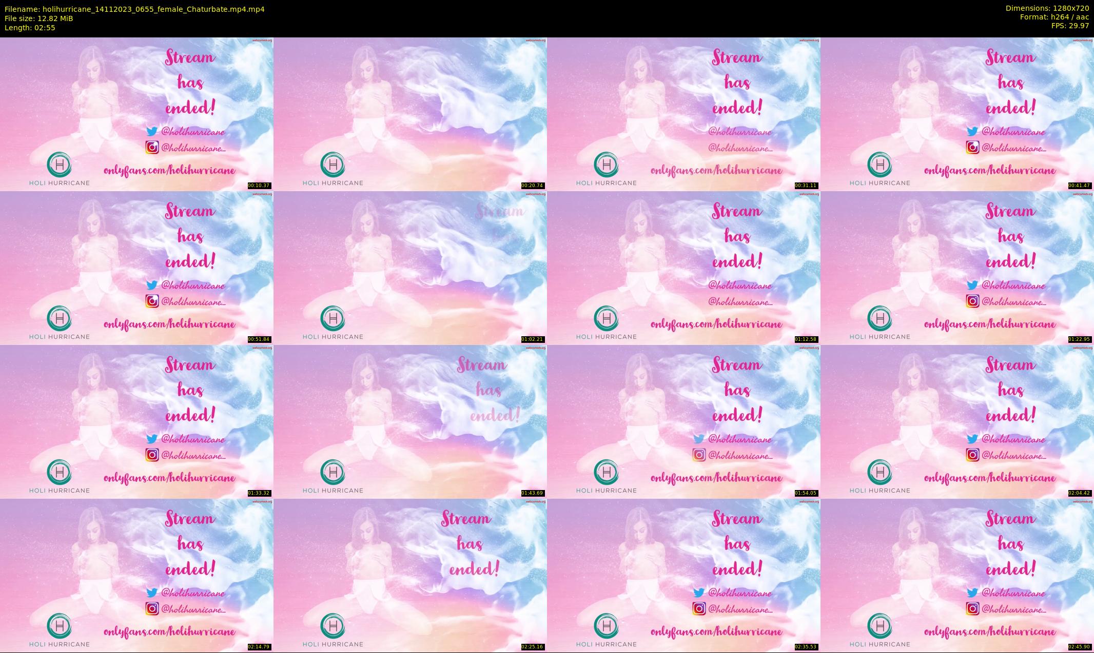 holihurricane — 3 minute Chaturbate female cam show recording, 720p, Nov 14, 2023