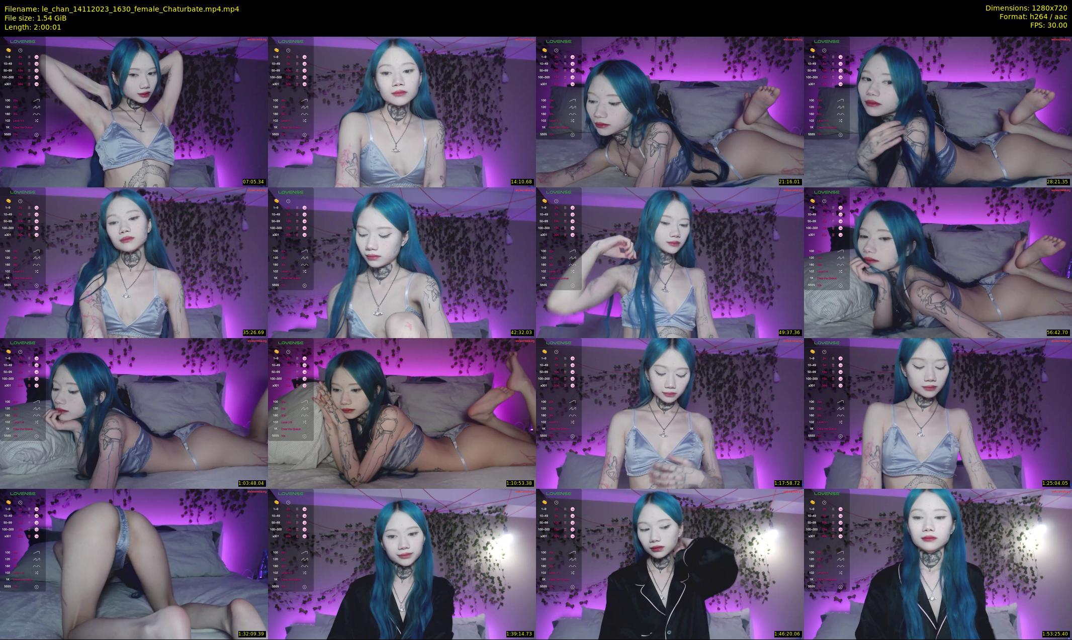 le_chan — 121 minute Chaturbate female cam show recording, 720p, Nov 14, 2023