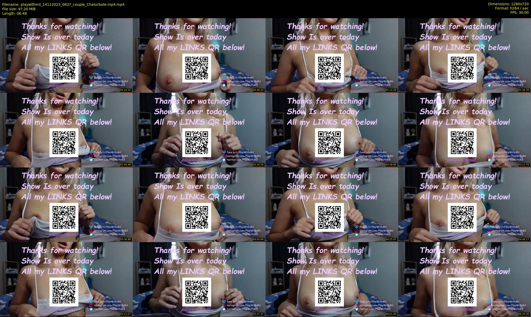 playwithmil — 7 minute Chaturbate couple cam show recording, 720p, Nov 14, 2023