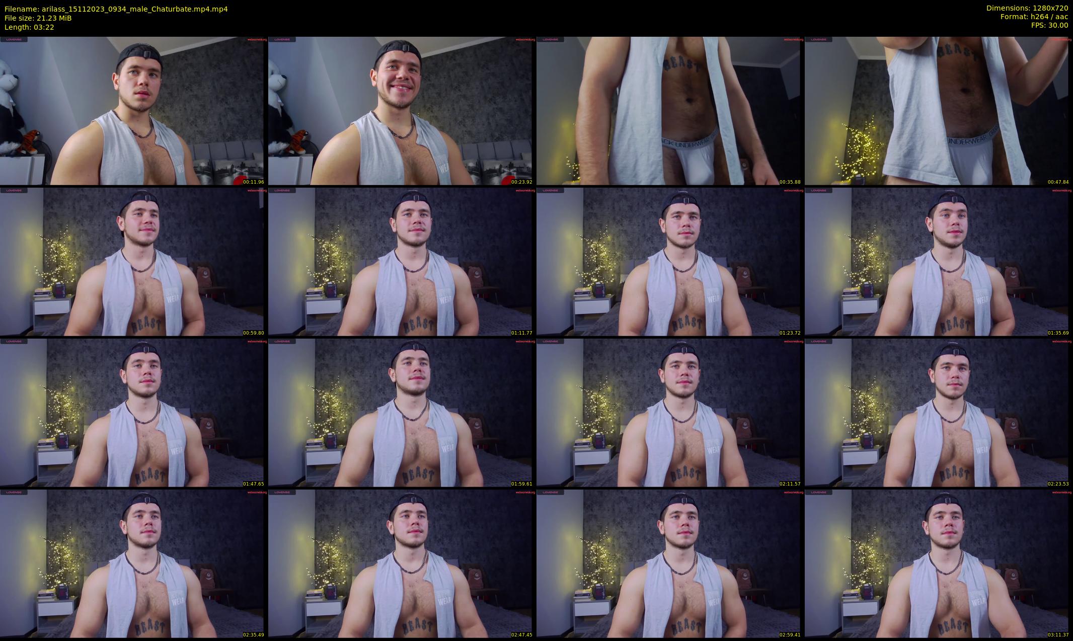 arilass — 4 minute Chaturbate male cam show recording, 720p, Nov 15, 2023