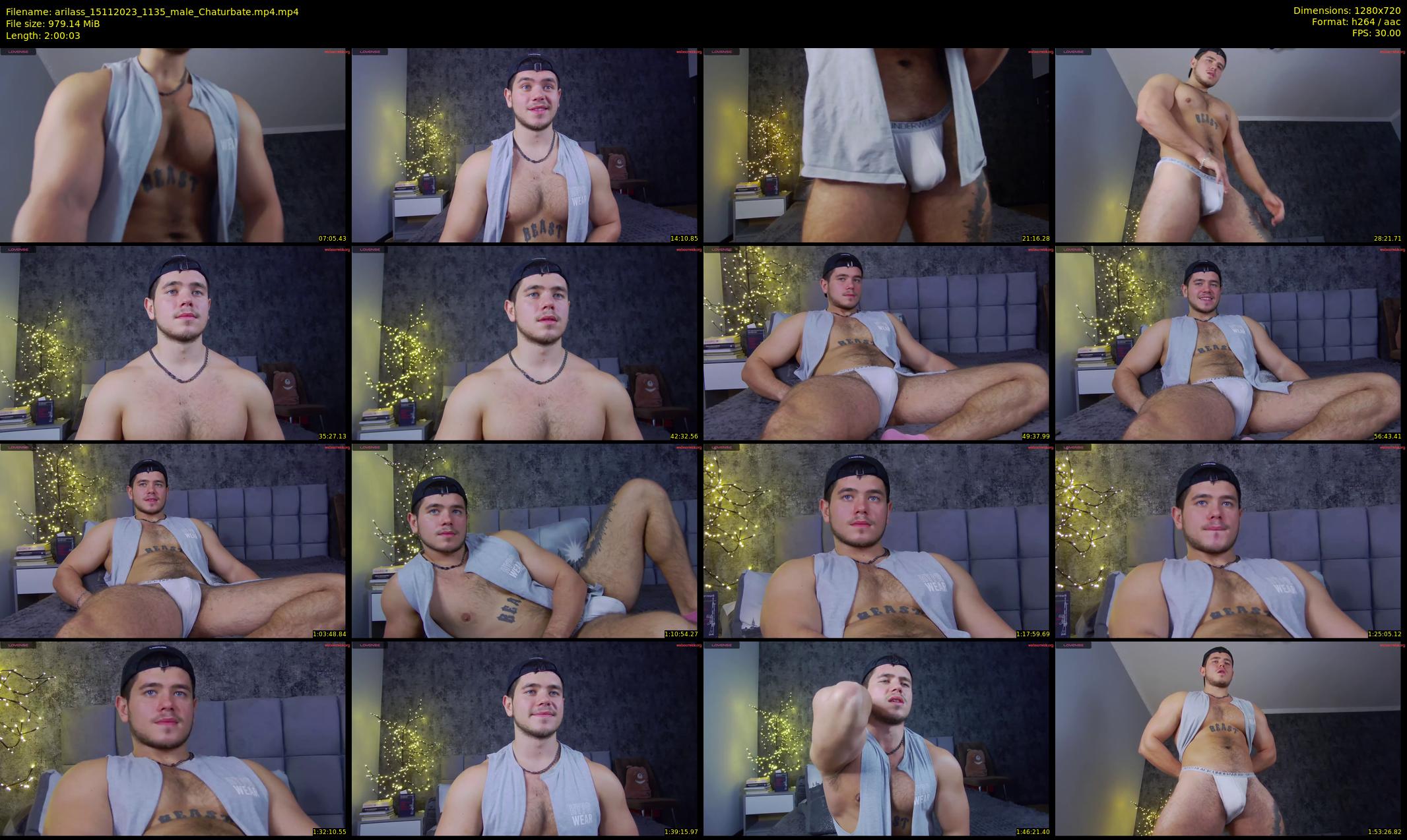 arilass — 121 minute Chaturbate male cam show recording, 720p, Nov 15, 2023