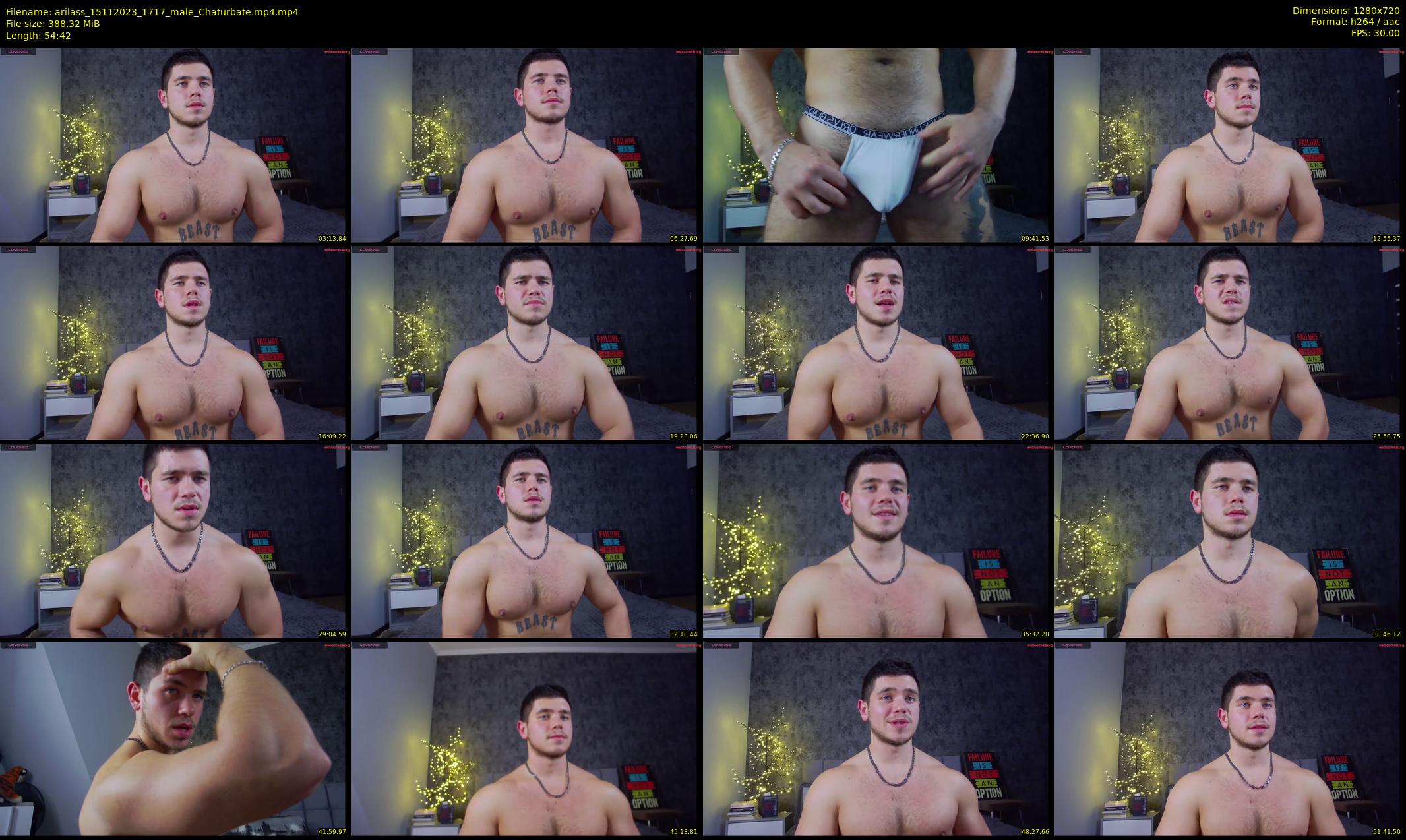 arilass — 55 minute Chaturbate male cam show recording, 720p, Nov 15, 2023