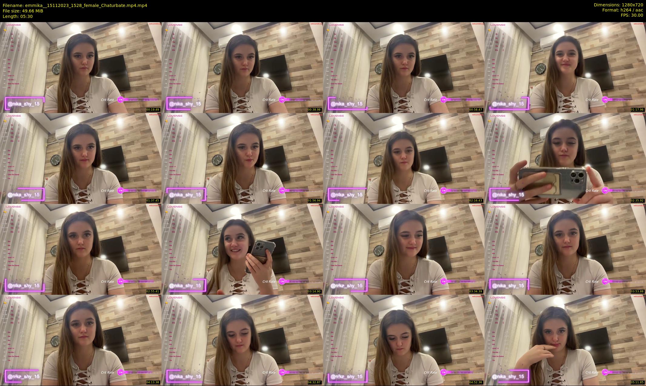 emmika_ — 6 minute Chaturbate female cam show recording, 720p, Nov 15, 2023