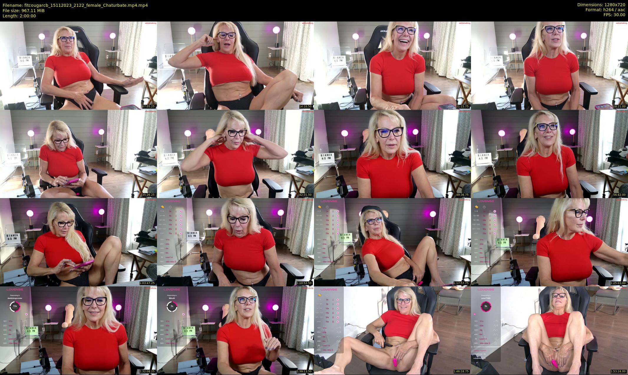 fitcougarcb — 120 minute Chaturbate female cam show recording, 720p, Nov 15, 2023