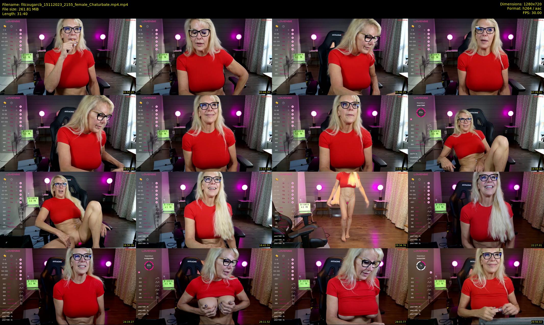 fitcougarcb — 32 minute Chaturbate female cam show recording, 720p, Nov 15, 2023