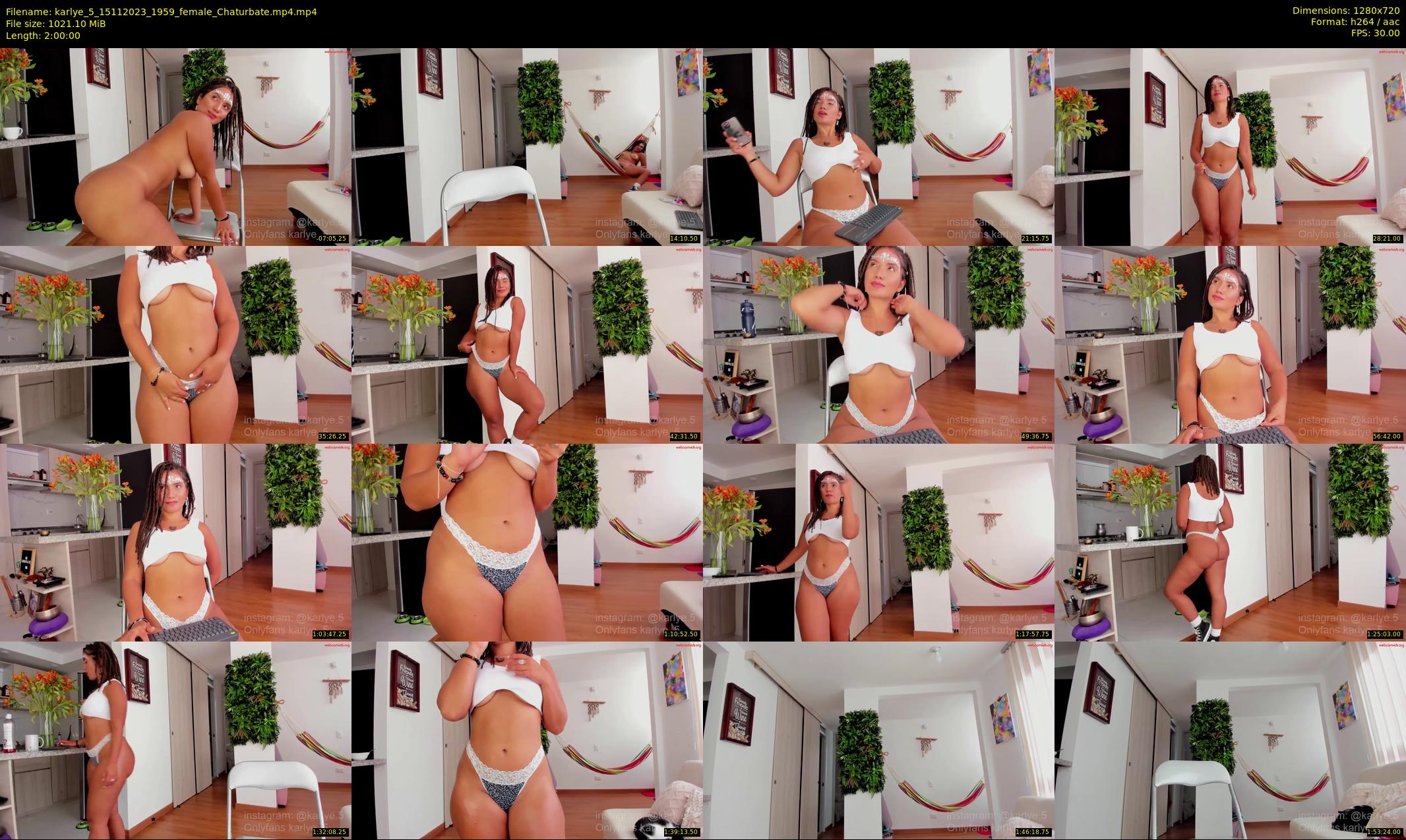 karlye_5 — 120 minute Chaturbate female cam show recording, 720p, Nov 15, 2023