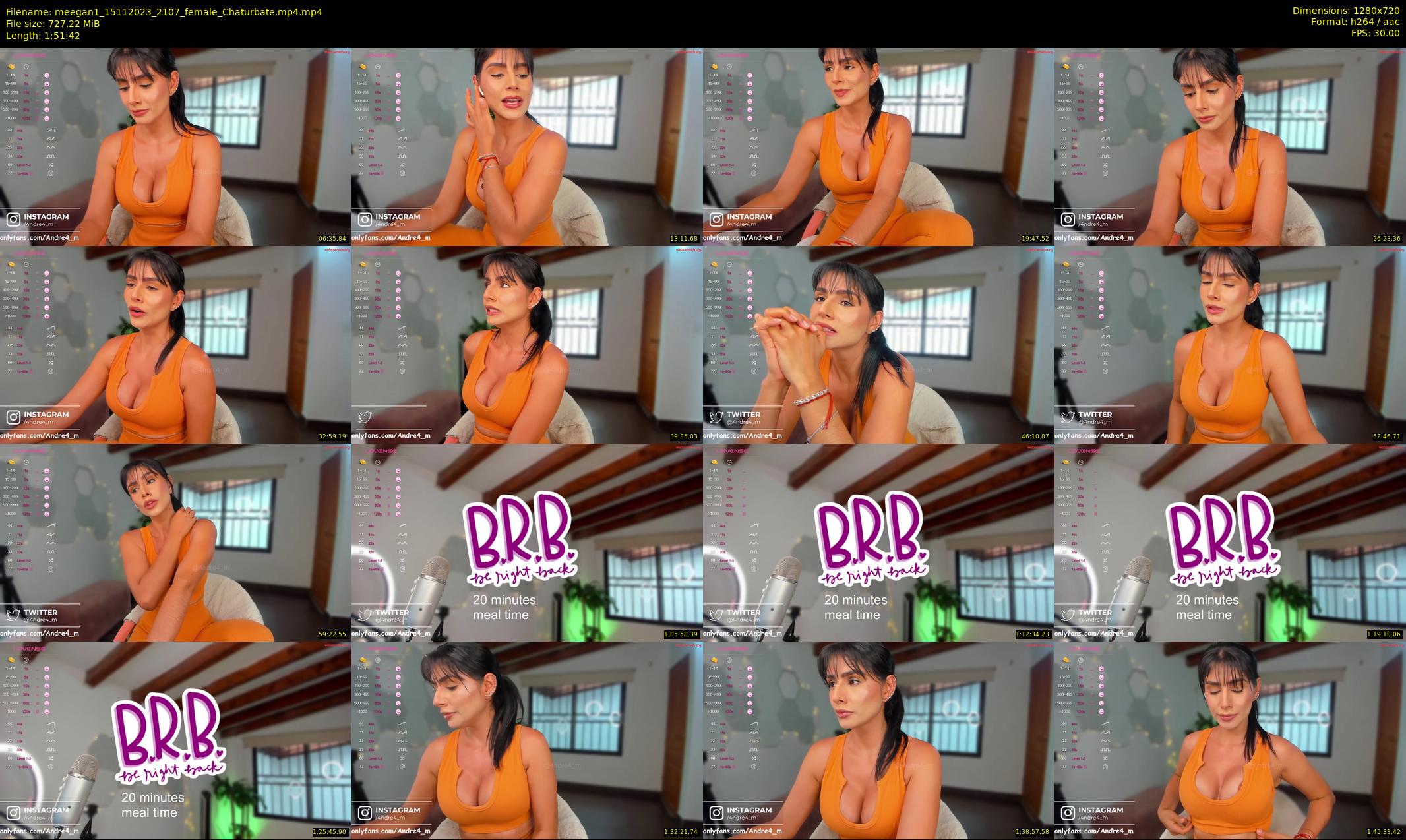 meegan1 — 112 minute Chaturbate female cam show recording, 720p, Nov 15, 2023