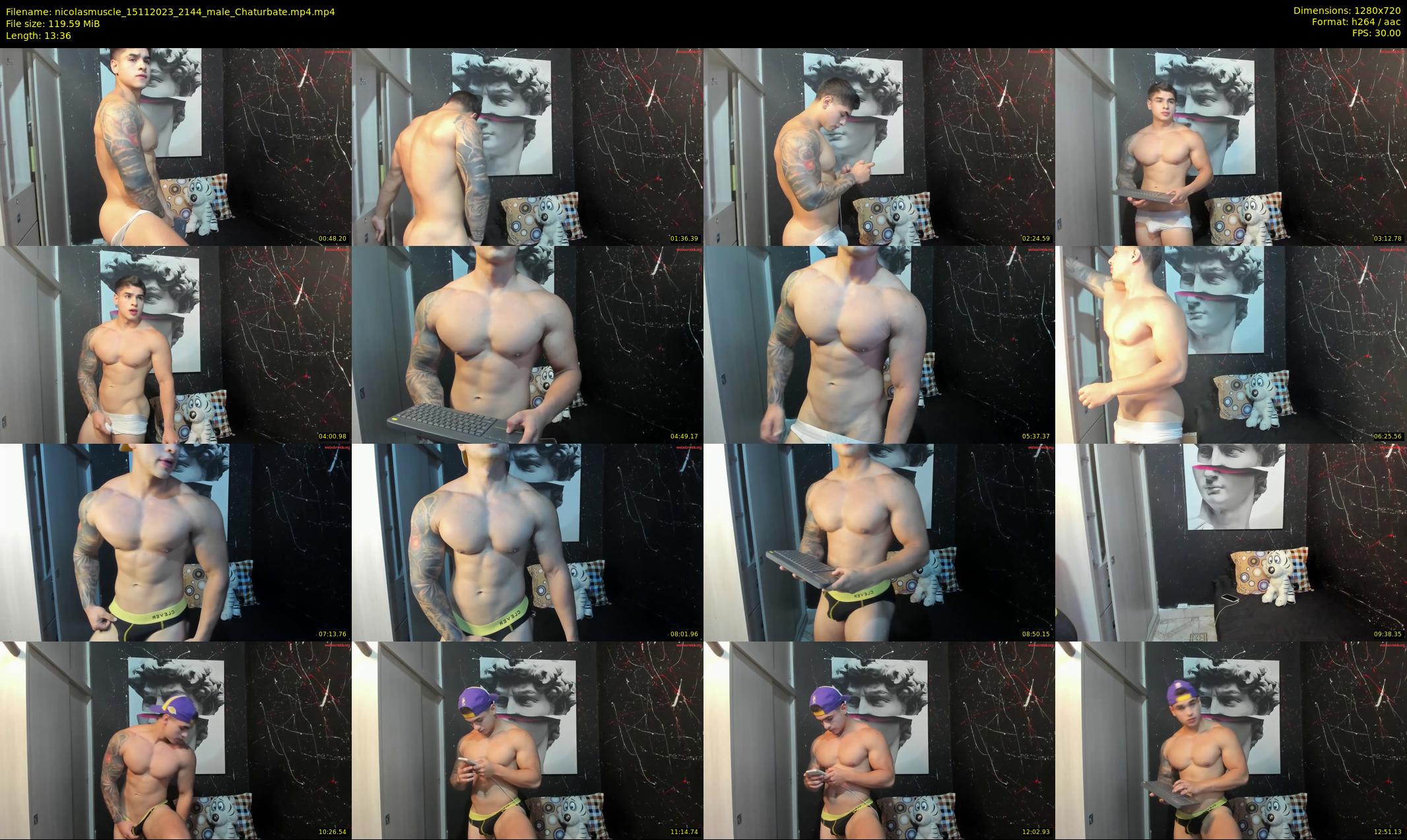 nicolasmuscle — 14 minute Chaturbate male cam show recording, 720p, Nov 15, 2023