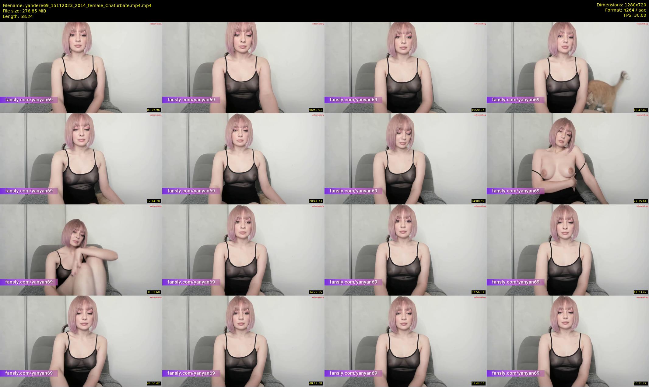 yandere69 — 59 minute Chaturbate female cam show recording, 720p, Nov 15, 2023