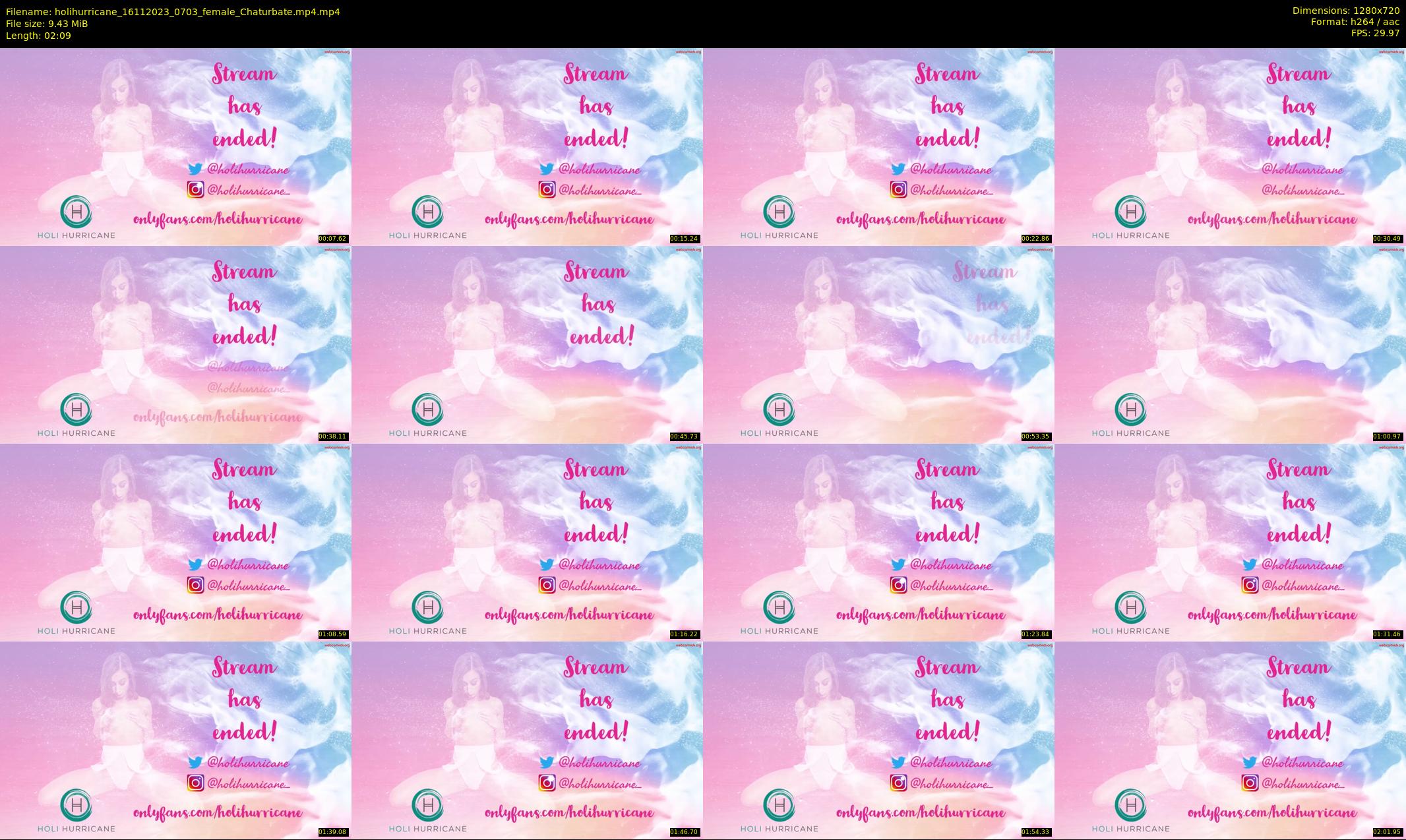 holihurricane — 3 minute Chaturbate female cam show recording, 720p, Nov 16, 2023