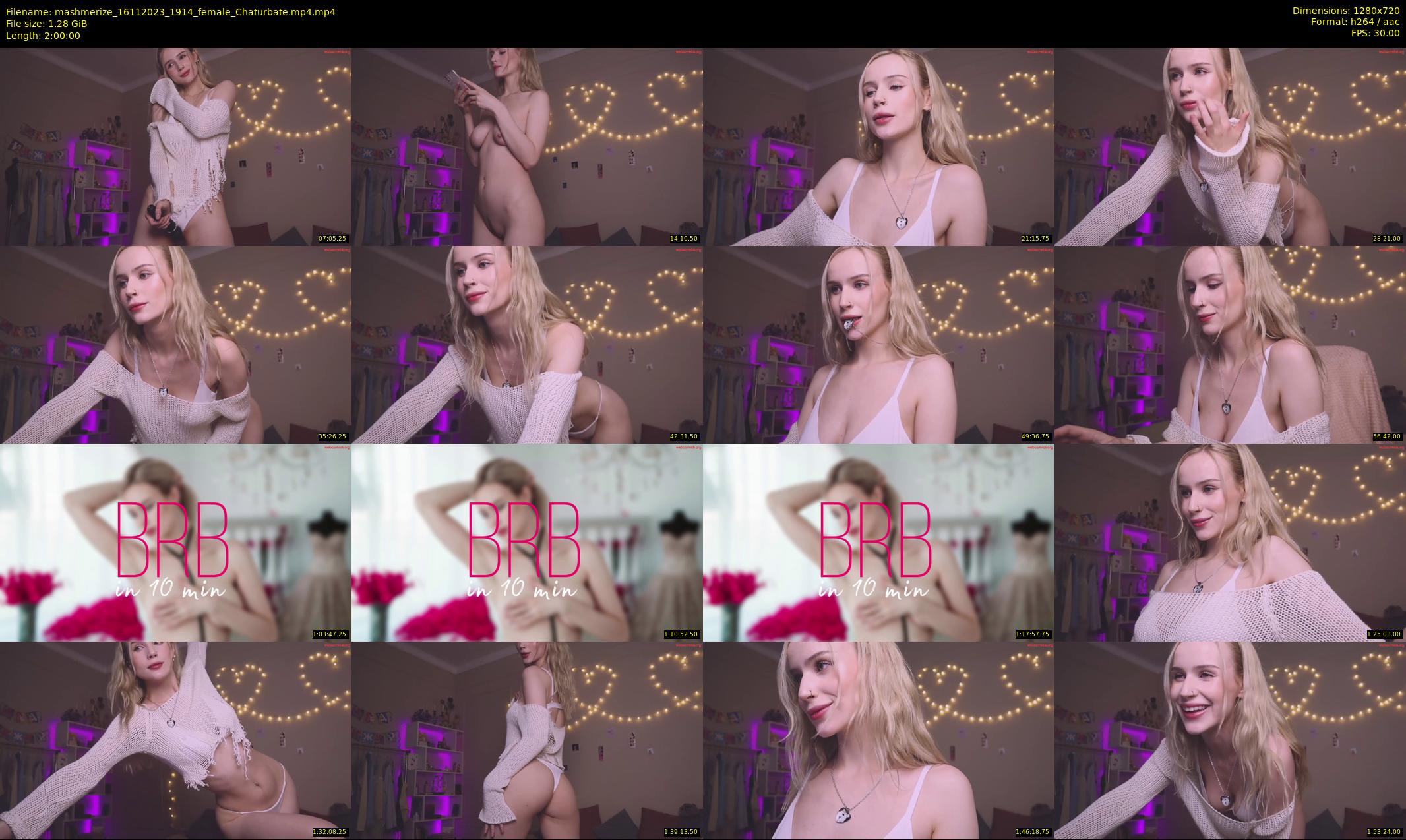 mashmerize — 120 minute Chaturbate female cam show recording, 720p, Nov 16, 2023