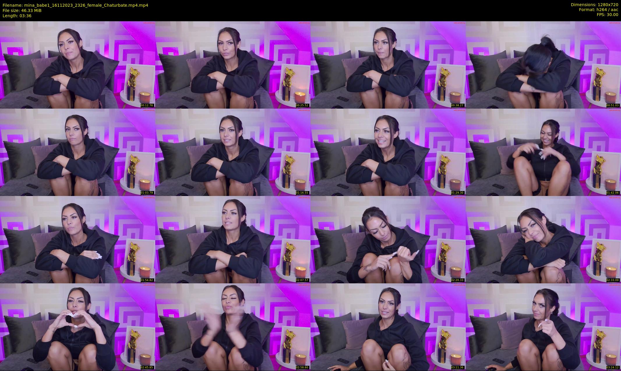 mina_babe1 — 4 minute Chaturbate female cam show recording, 720p, Nov 16, 2023