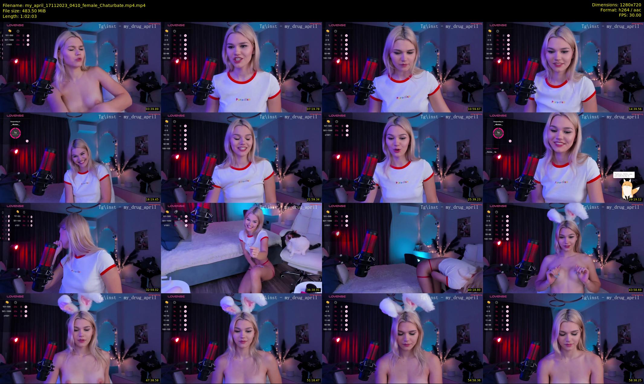 my_april — 63 minute Chaturbate female cam show recording, 720p, Nov 17, 2023