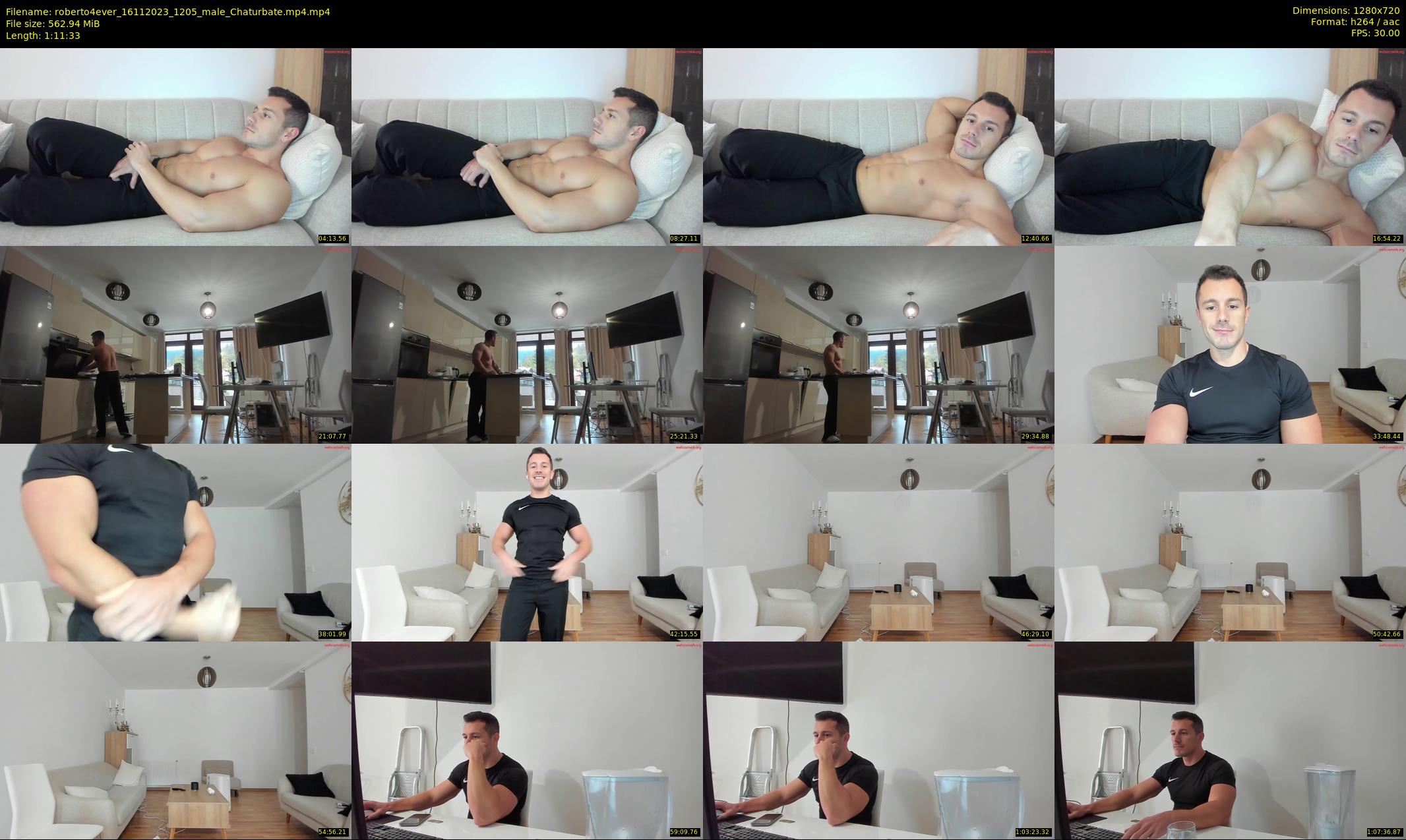 roberto4ever — 72 minute Chaturbate male cam show recording, 720p, Nov 16, 2023