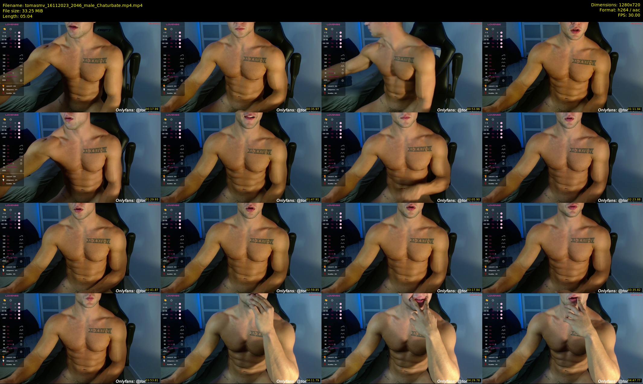 tomasmv — 6 minute Chaturbate male cam show recording, 720p, Nov 16, 2023