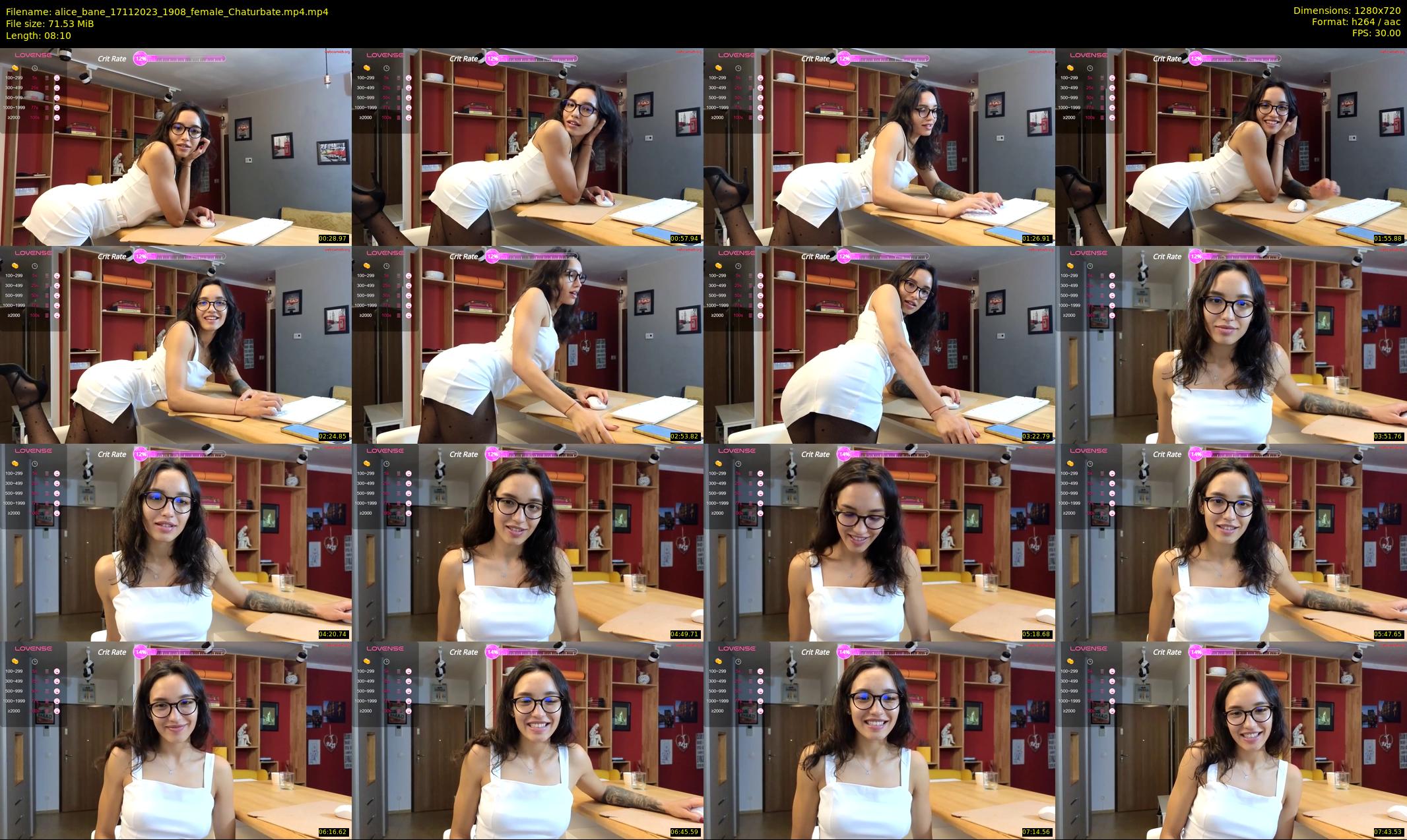 alice_bane — 9 minute Chaturbate female cam show recording, 720p, Nov 17, 2023
