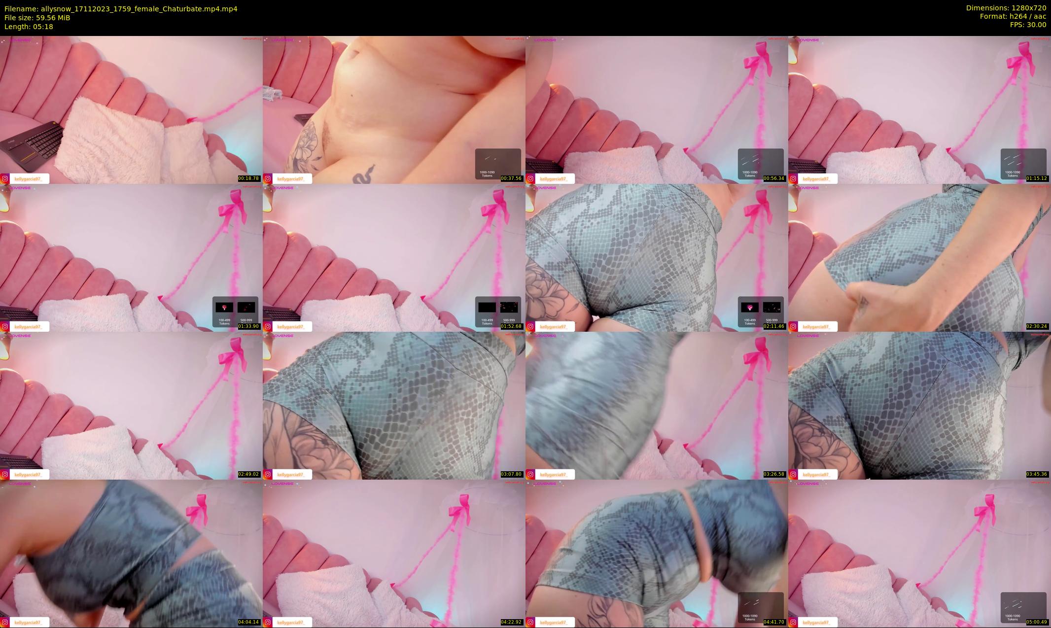 allysnow — 6 minute Chaturbate female cam show recording, 720p, Nov 17, 2023