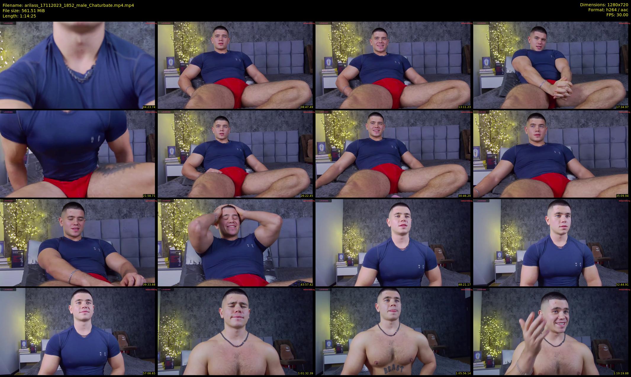 arilass — 75 minute Chaturbate male cam show recording, 720p, Nov 17, 2023