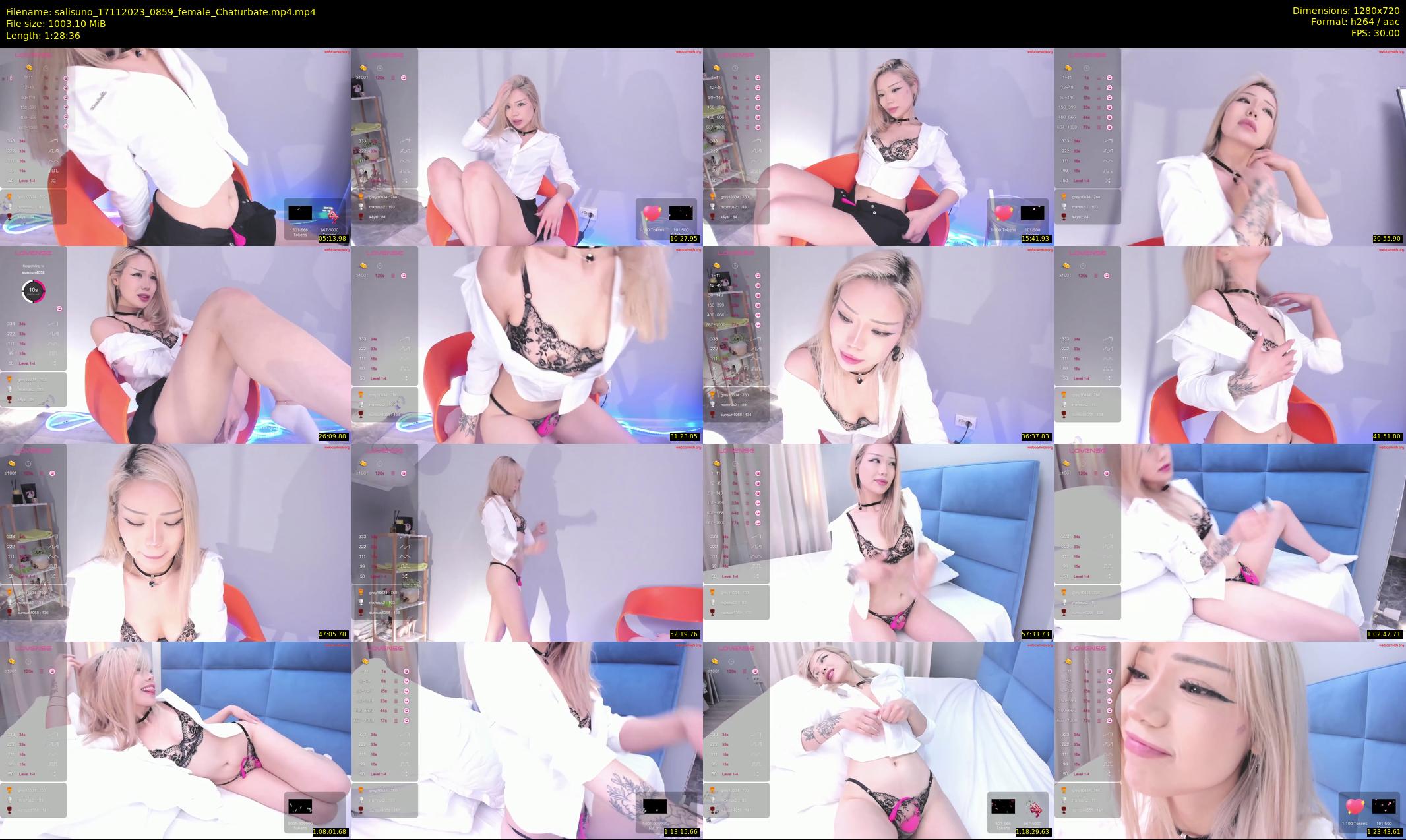 salisuno — 89 minute Chaturbate female cam show recording, 720p, Nov 17, 2023