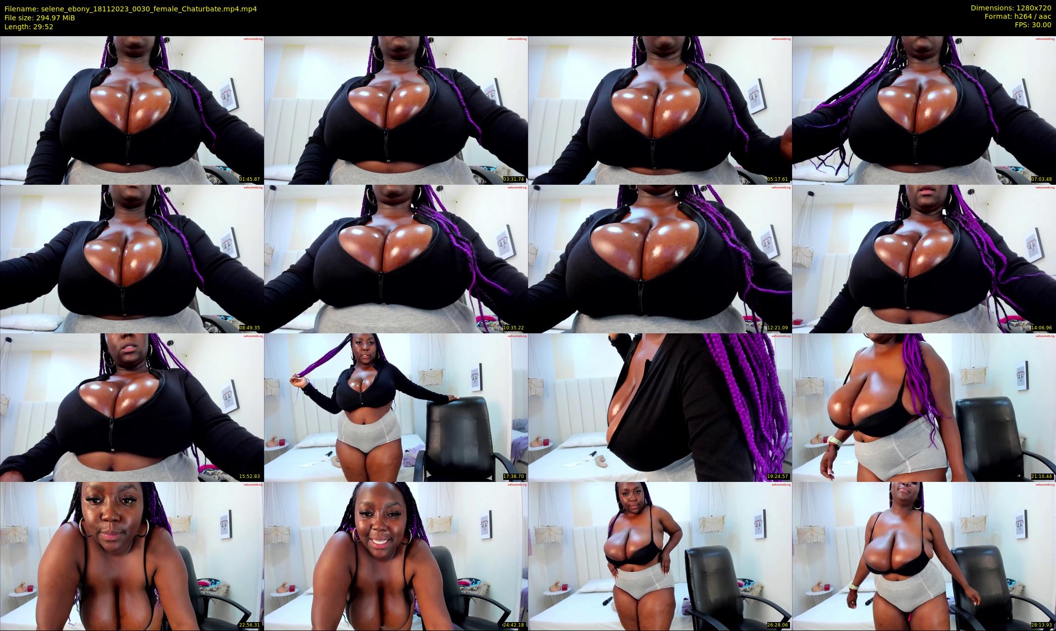 selene_ebony — 30 minute Chaturbate female cam show recording, 720p, Nov 18, 2023